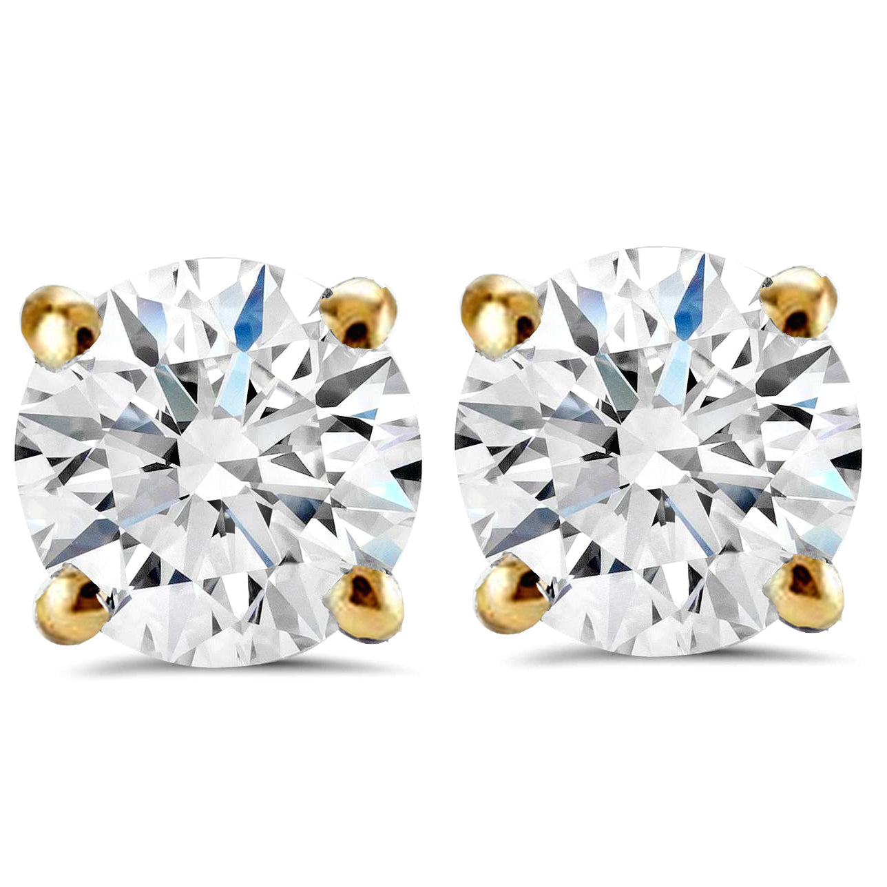 3/4 Ct TDW Lab Grown Diamond Studs 14K Yellow Gold
