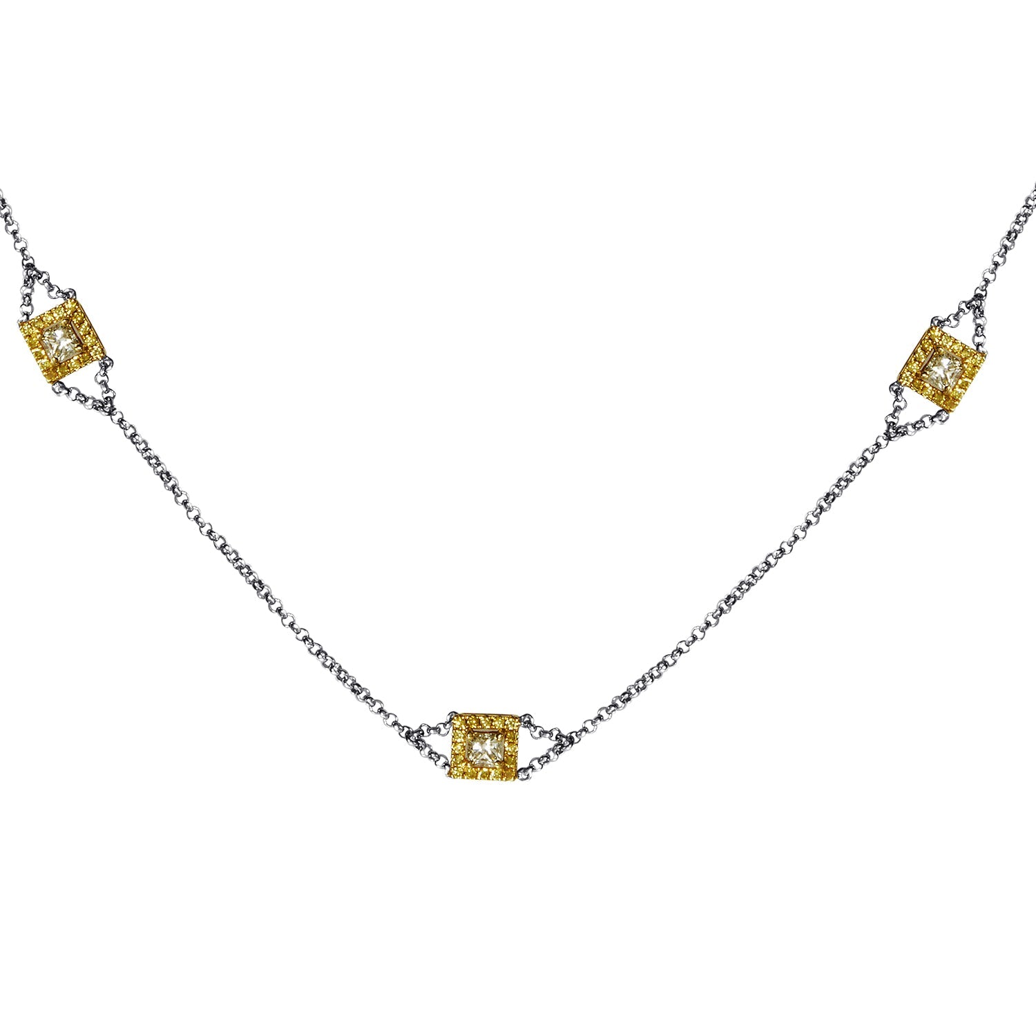18K Multi-Tone Gold & Diamond Necklace