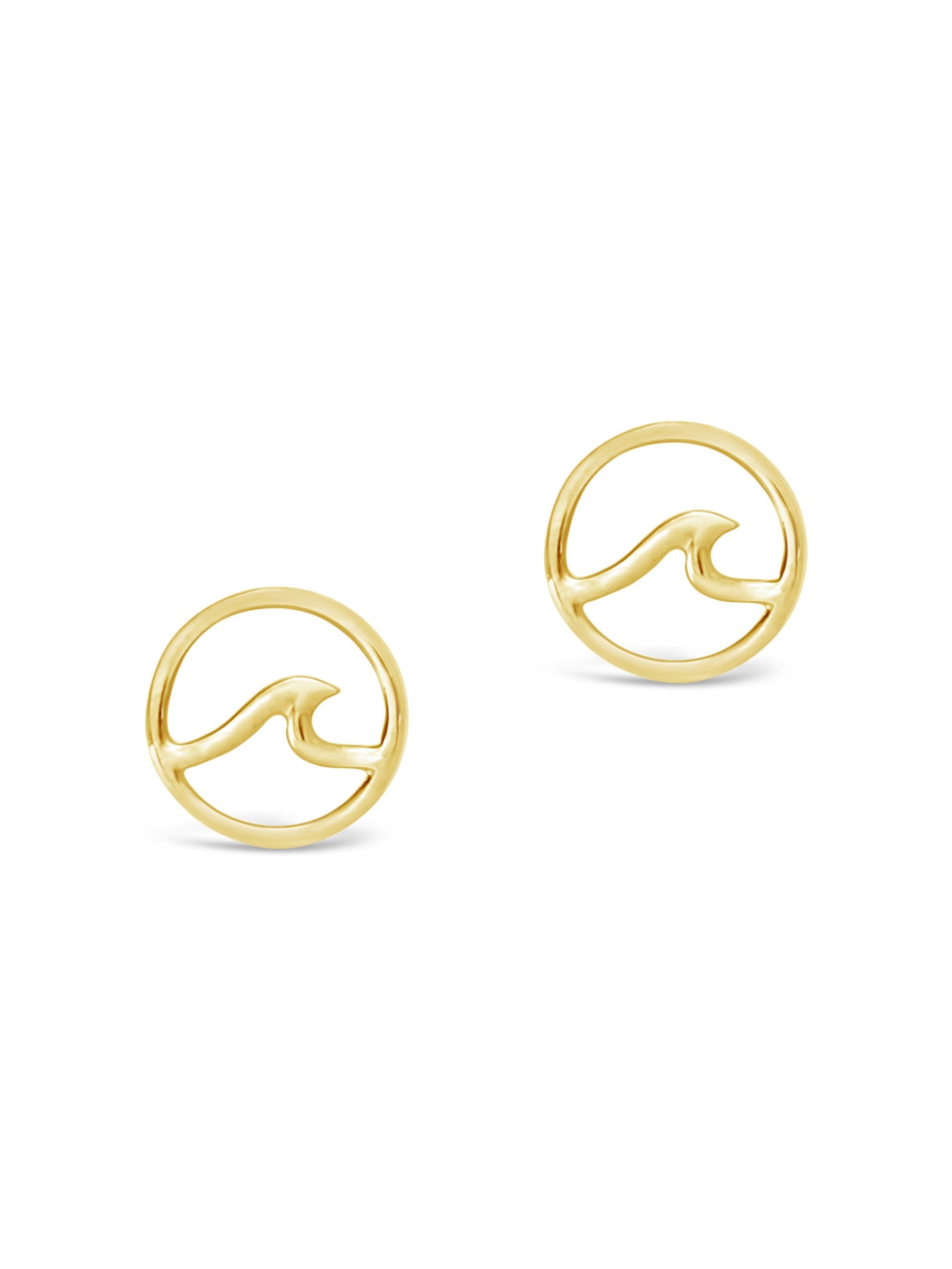Sterling Silver Wave Studs