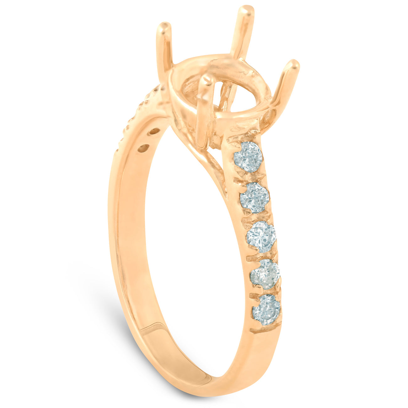 Diamond Semi Mount Engagement Setting Mounting 14K Ring