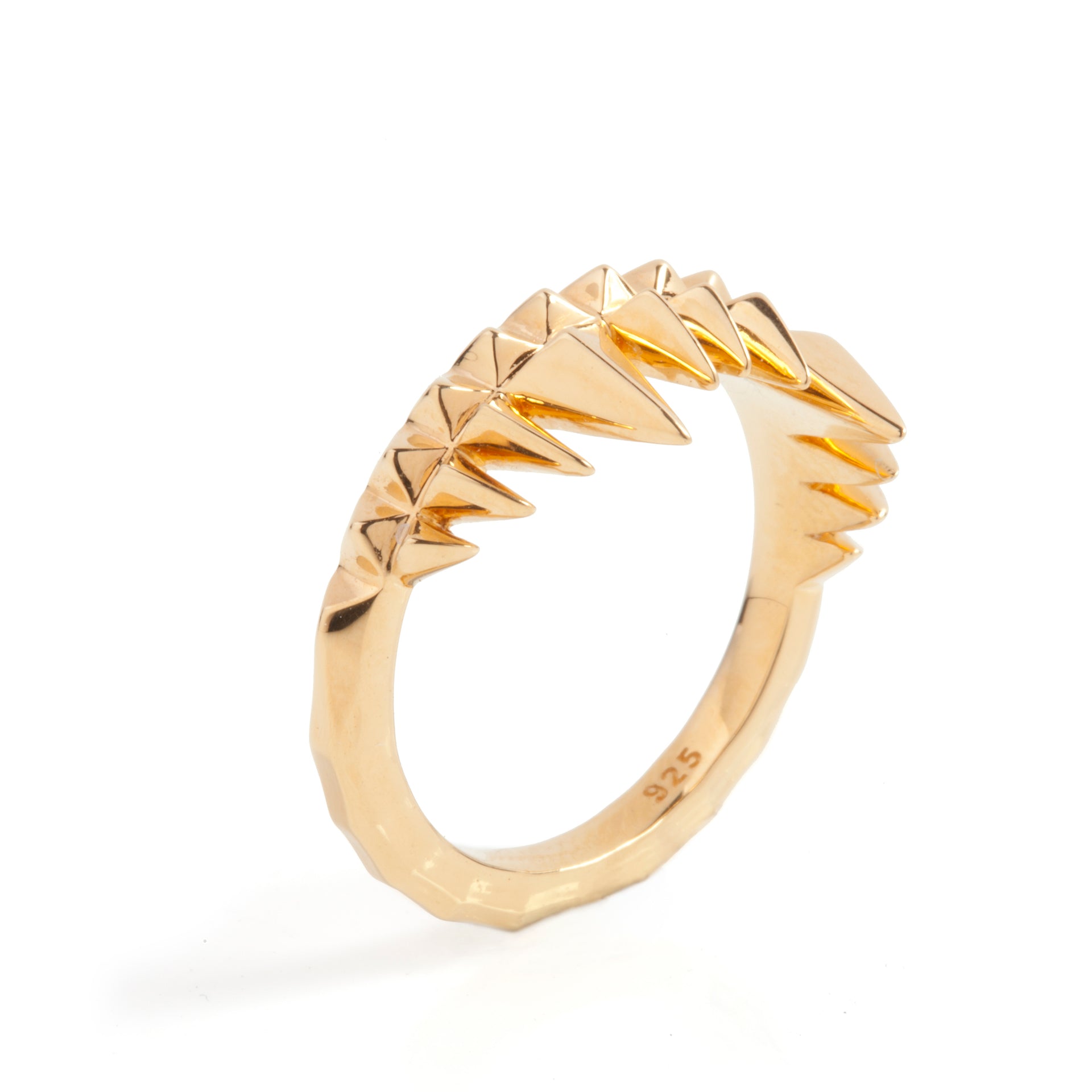 Crocodile Bite Ring Gold