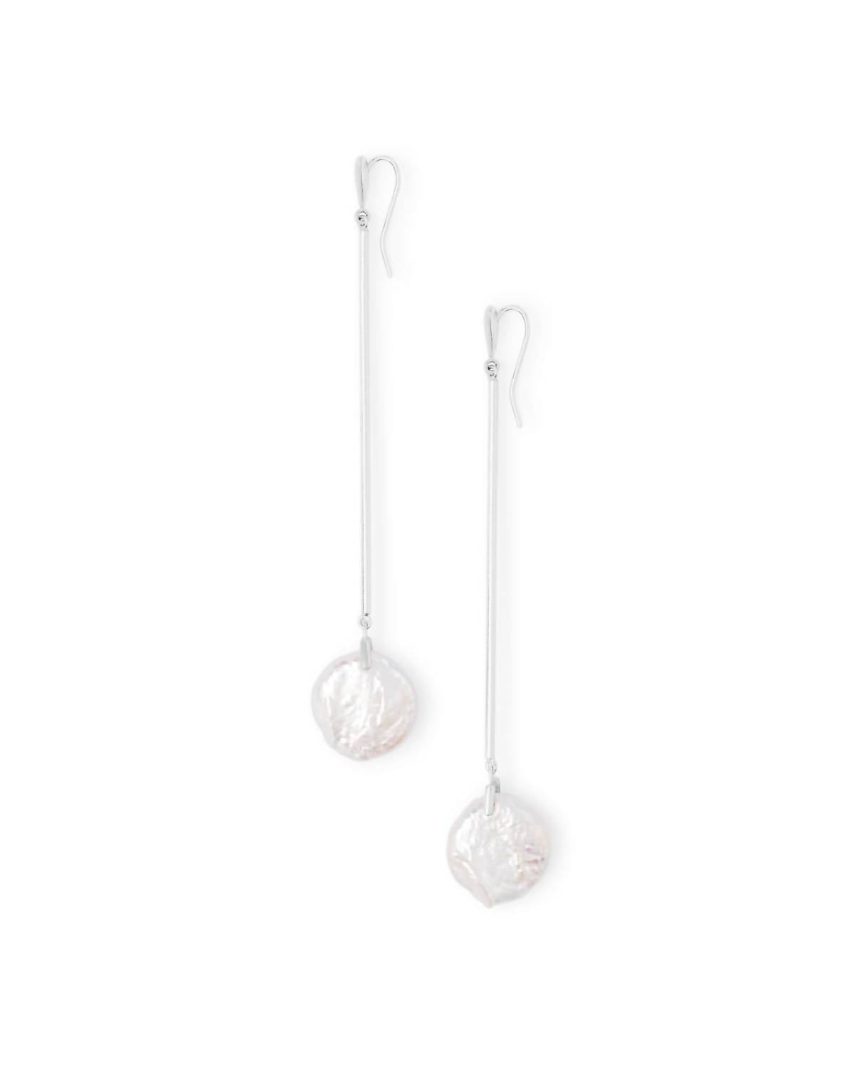 Lizbeth Earrings In Bright Silver/baroque Pearl