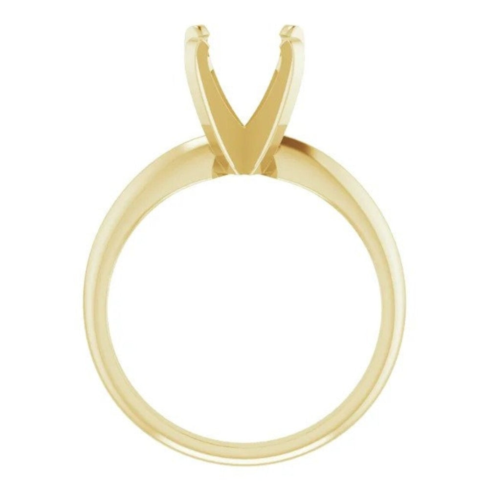 14k Yellow Gold Four Prong Solitaire Ring Engagement Band Mounting