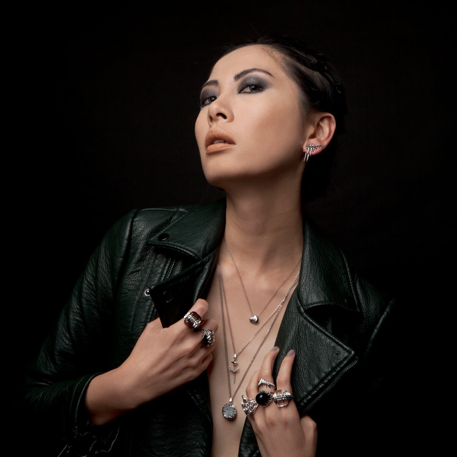 Black Sea Glacier Earrings