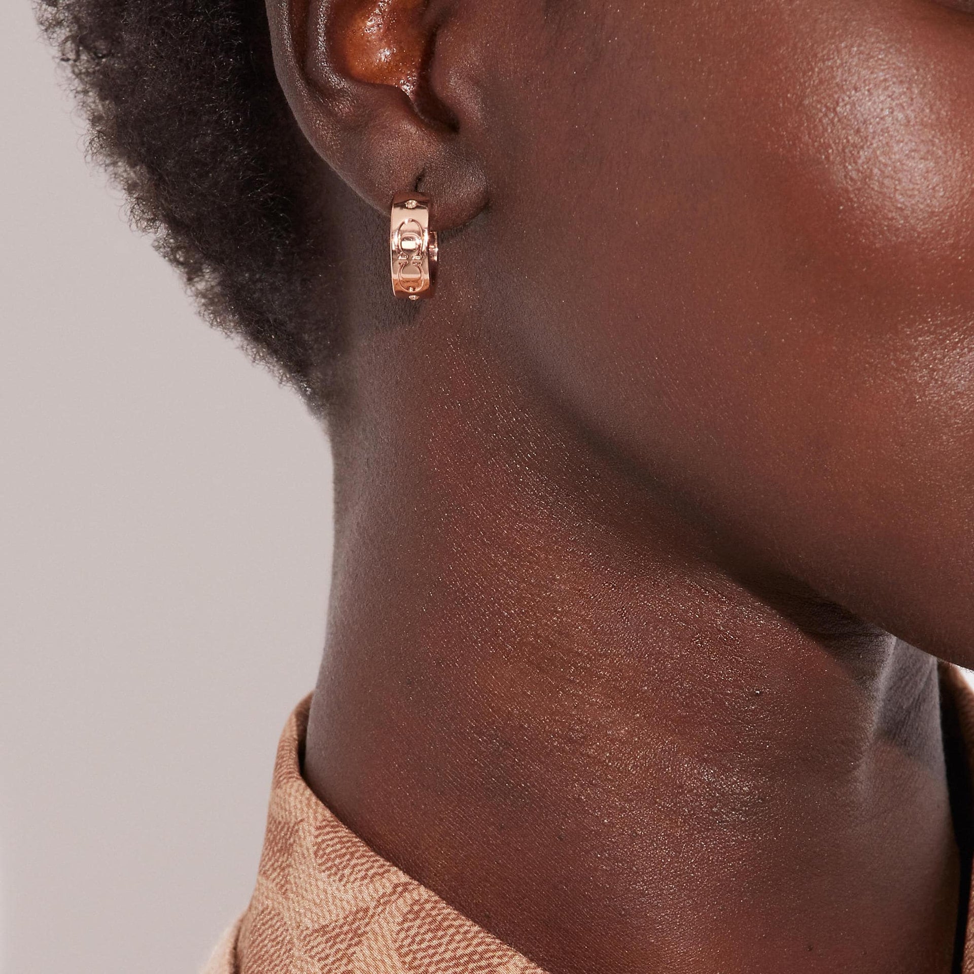 Coach Signature Huggie Earrings