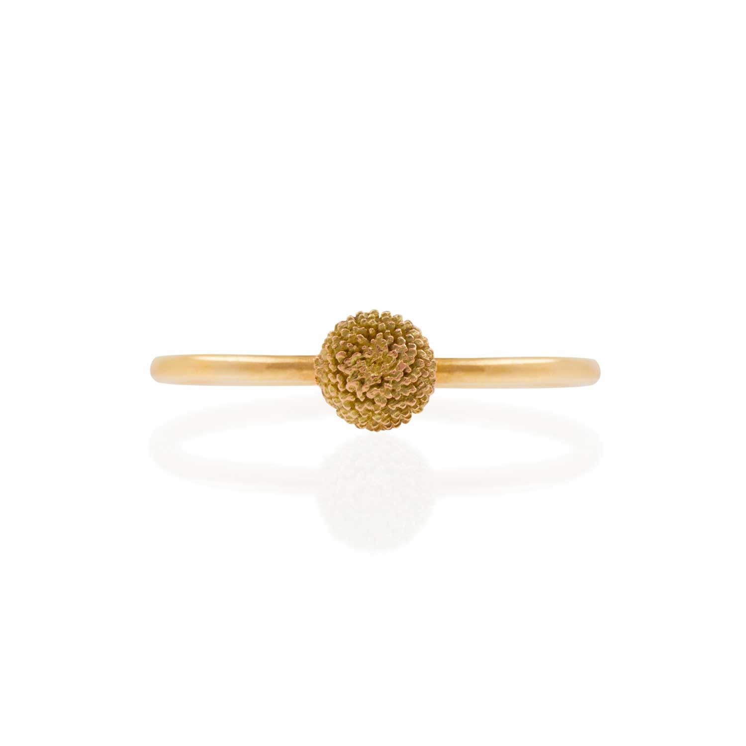Dahlia Stacking Ring – Solid Rose Gold
