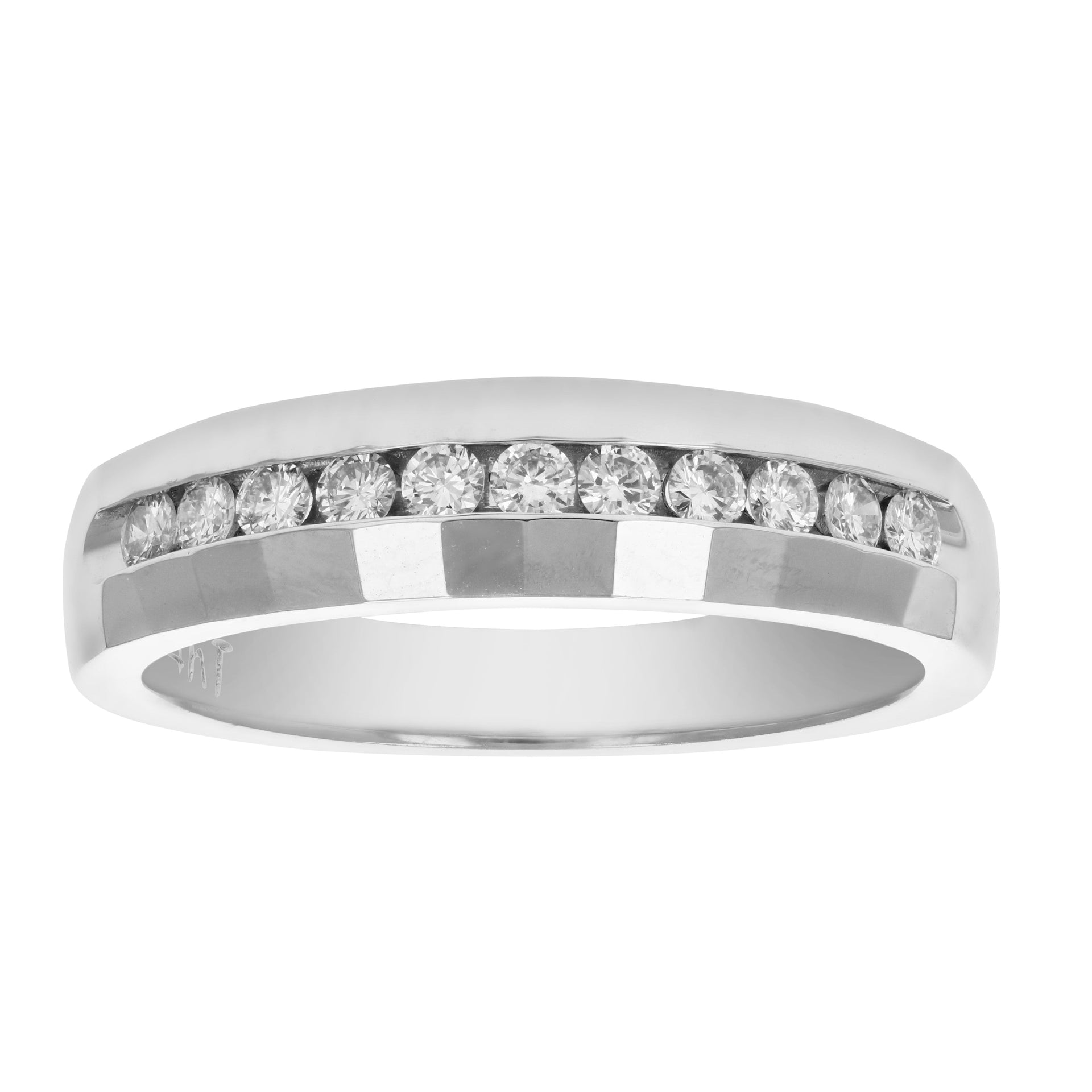 1/4 cttw SI1-SI2 Certified Machine Diamond Wedding Band 14K Gold