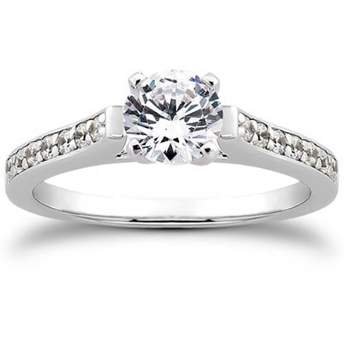 1/2ct Diamond Engagement Matching Wedding 14K White Gold Ring Set