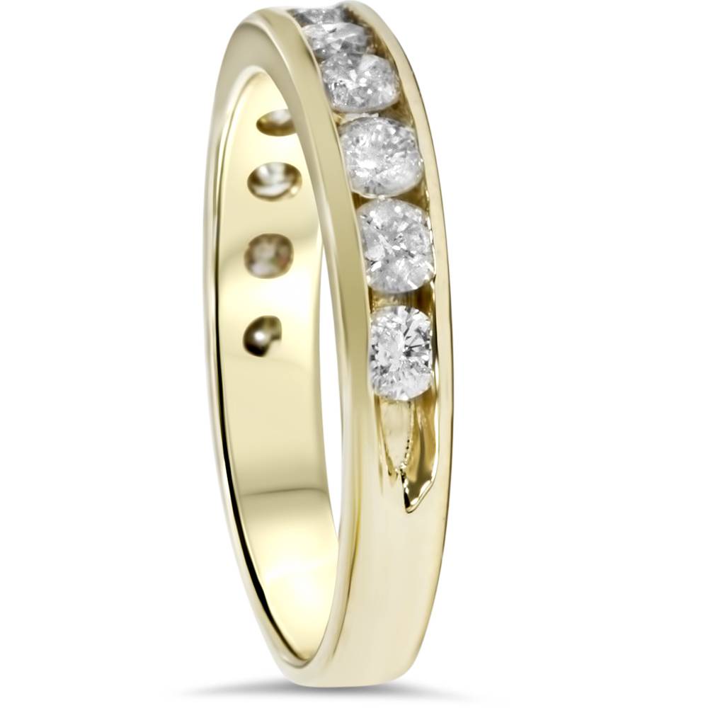 1/2 CT 14K Yellow Gold Channel Set Diamond Wedding Ring