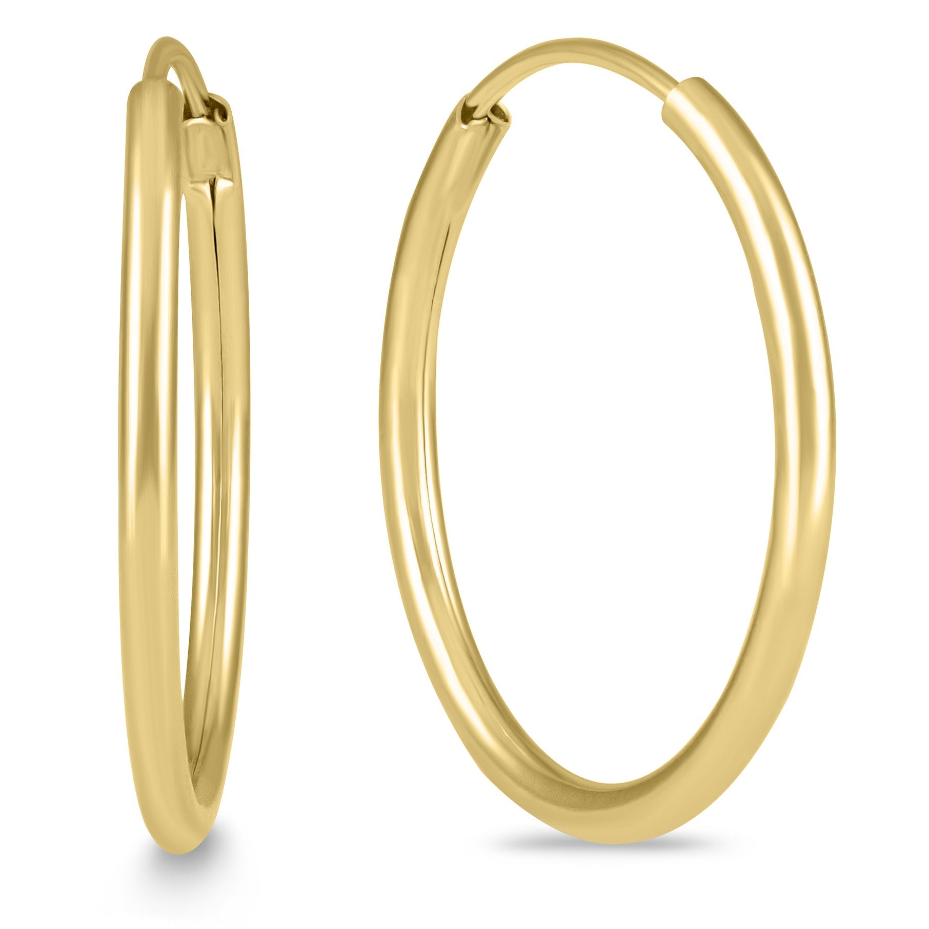 20Mm Endless 14K Filled Thin Hoop Earrings