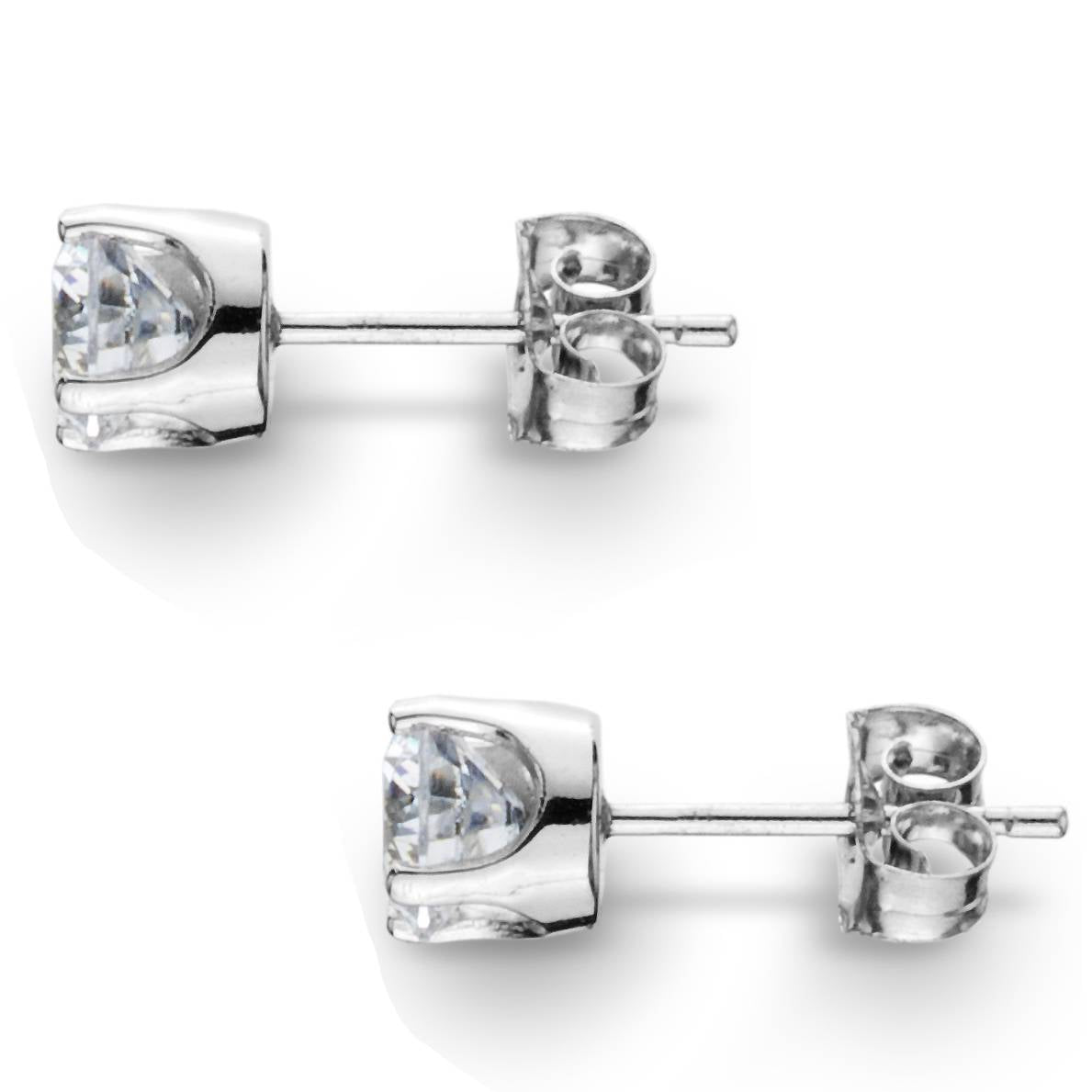 1.00Ct Round Brilliant Cut Natural Diamond Stud Earrings in 14K Gold Setting