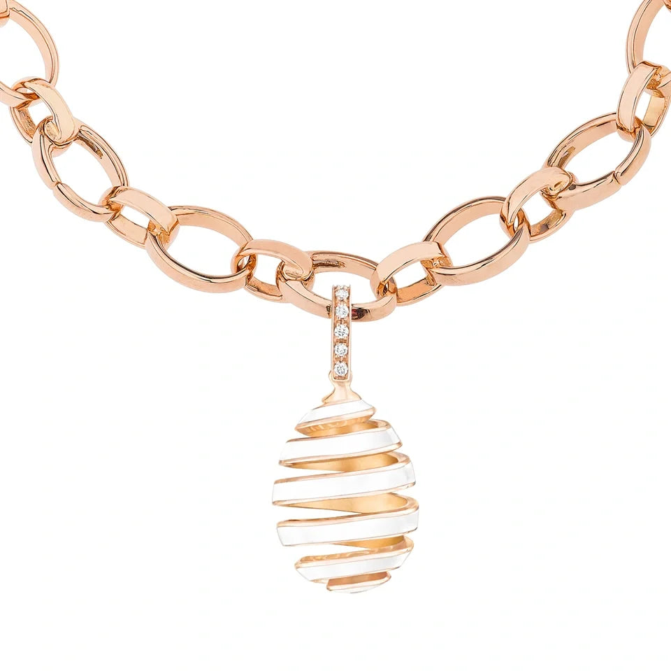 Lacquer Spiral Egg Charm