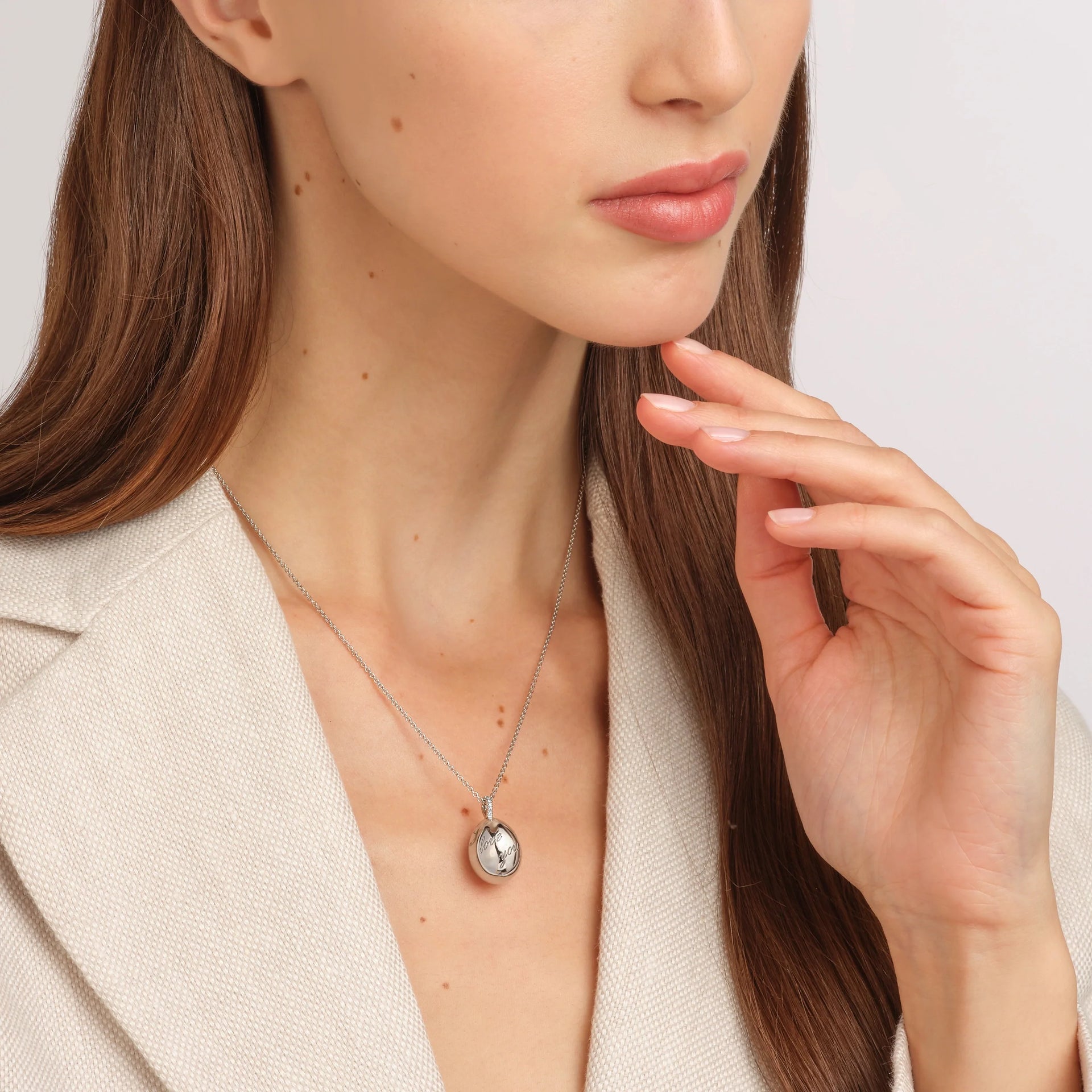 I Love You Egg Pendant