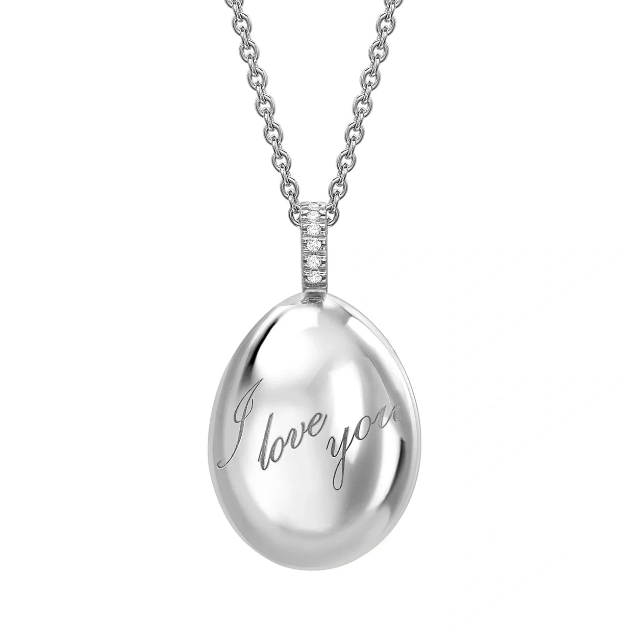 I Love You Egg Pendant
