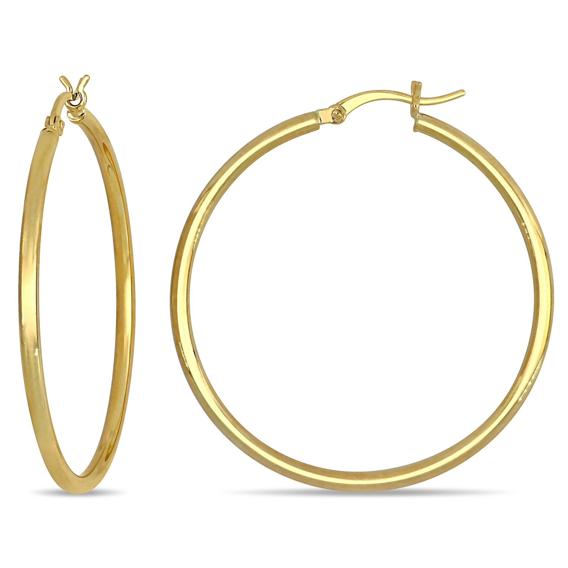 Mimi & Max 40mm Hoop Earrings in 10k Yellow Gold