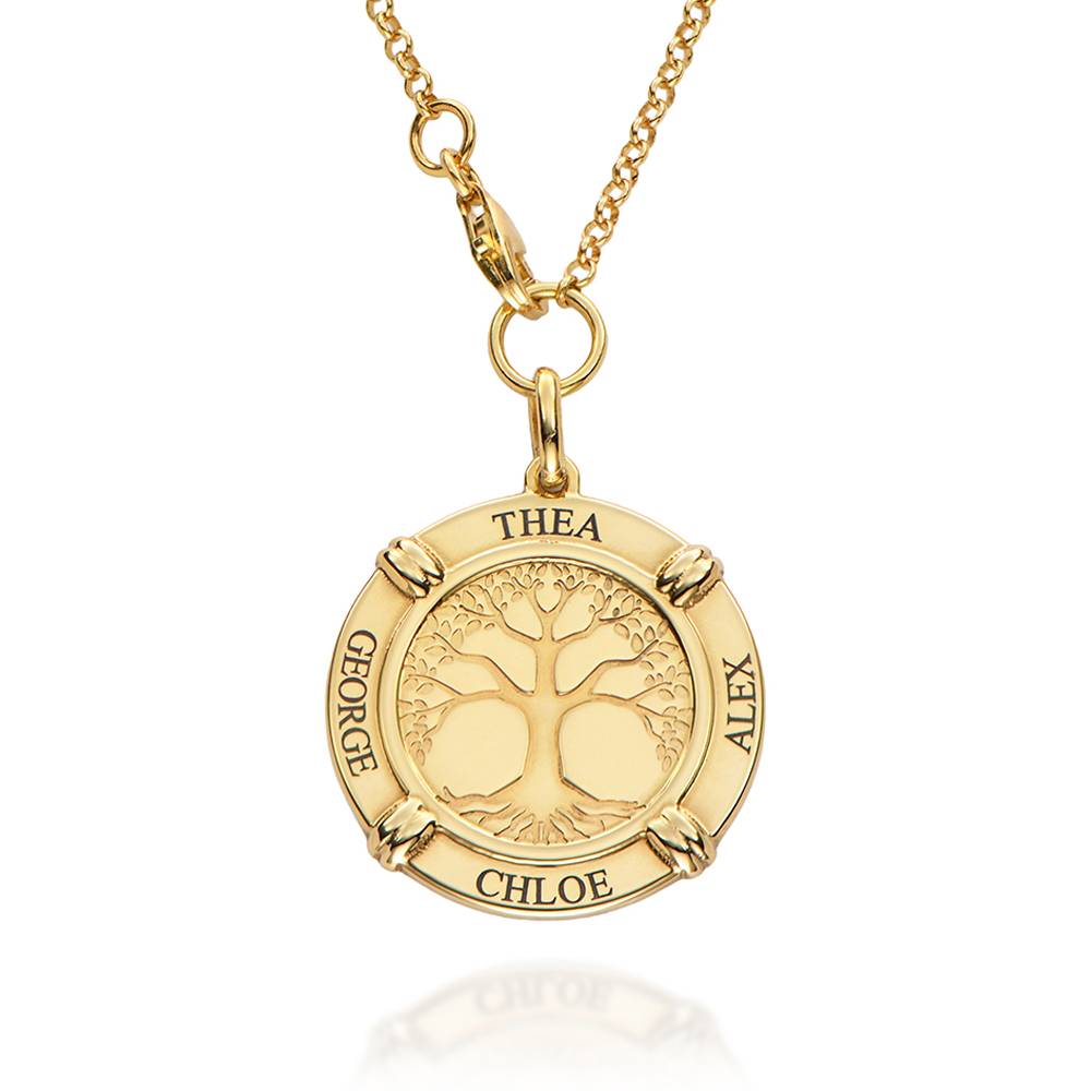 Family Roots Personalized Name Necklace in 18K Gold Vermeil