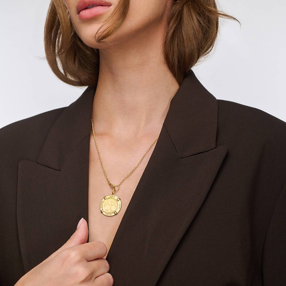 Family Roots Personalized Name Necklace in 18K Gold Vermeil
