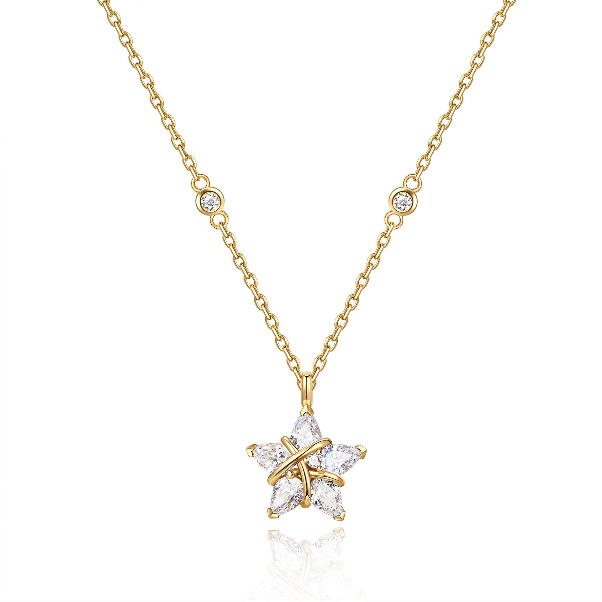 Ms Vega Twinkling Star Alpha Lyrae Sterling Silver Necklace - Yellow