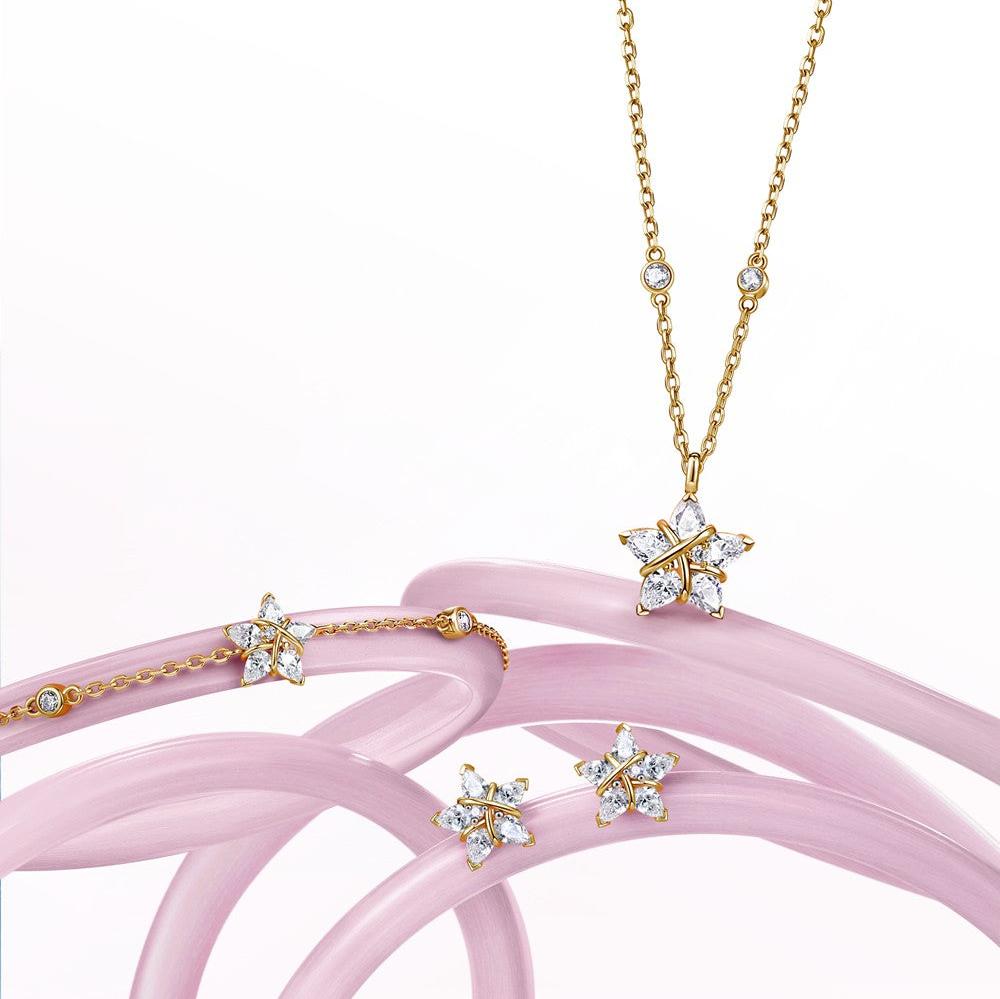 Ms Vega Twinkling Star Alpha Lyrae Sterling Silver Necklace - Yellow