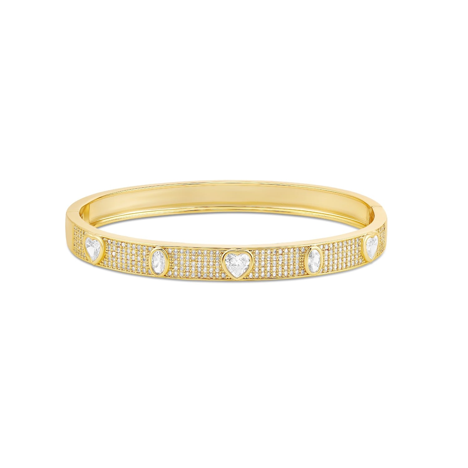 Fancy Shape Bangle - Gold