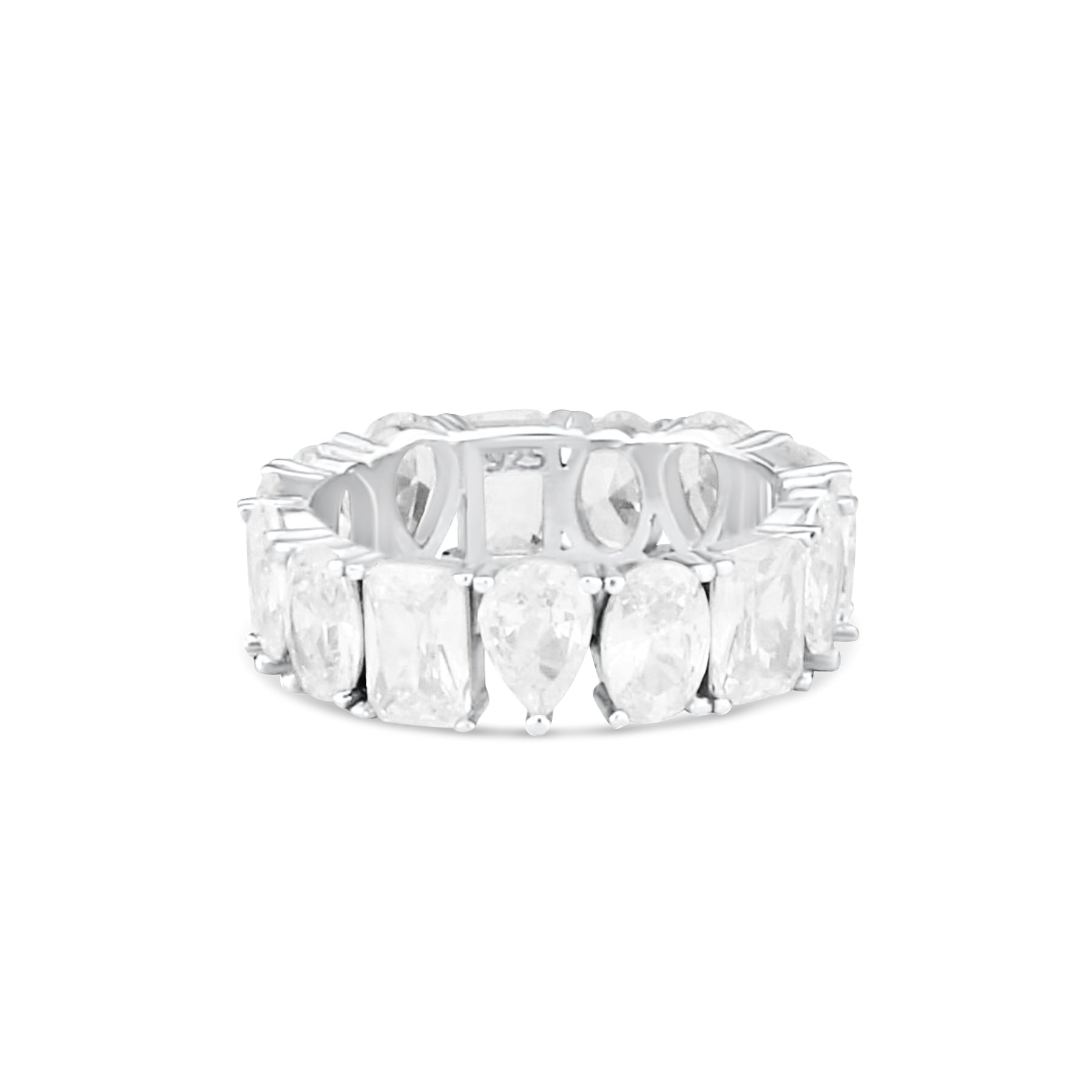 Fancy Shape Eternity Band - Silver
