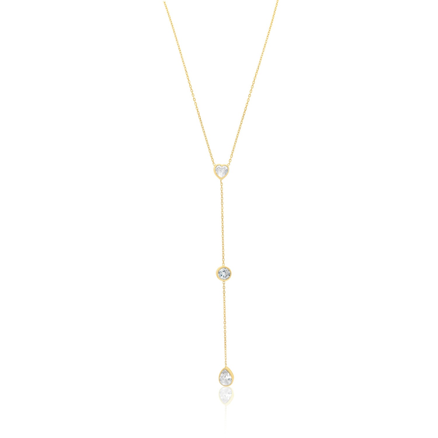 Fancy Shape Lariat - Gold