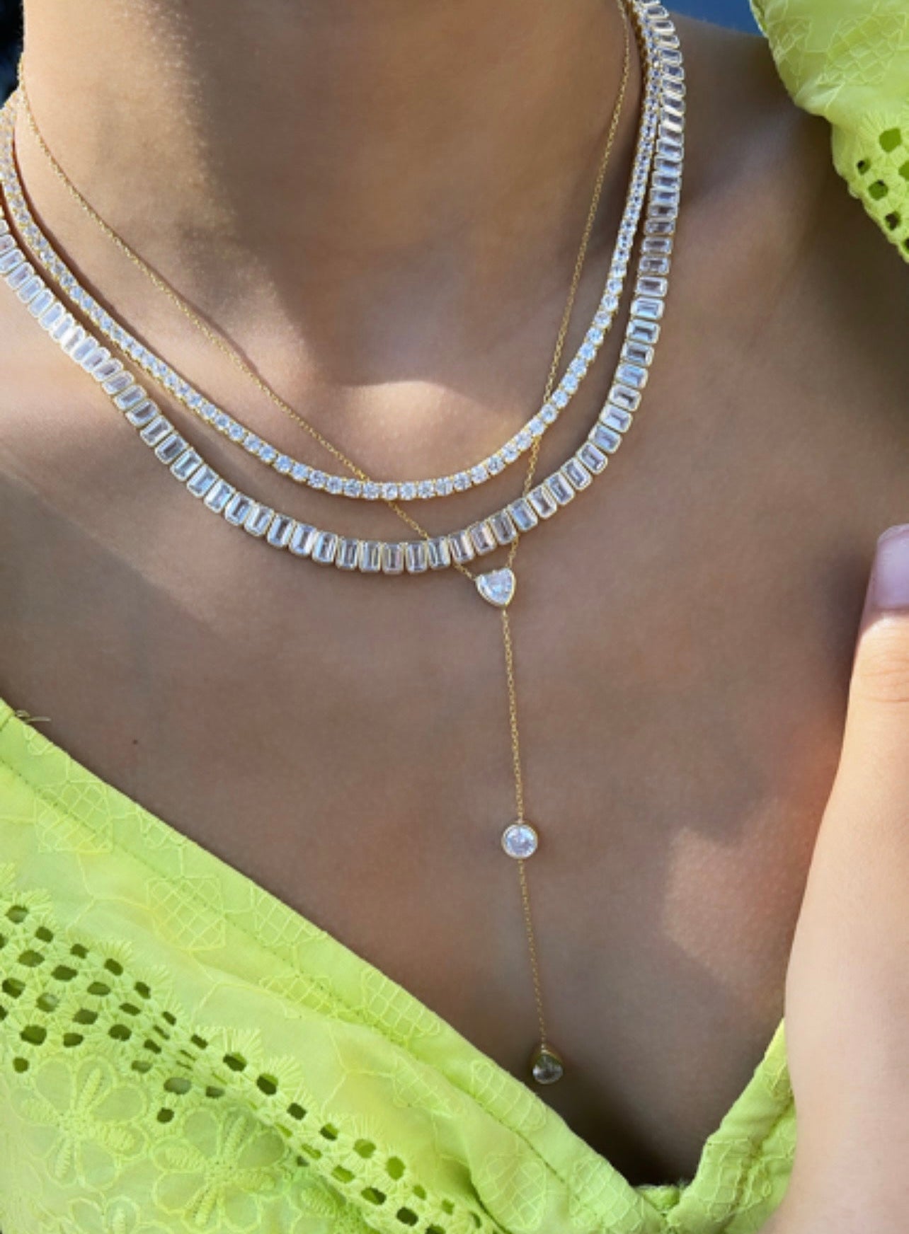 Fancy Shape Lariat - Gold