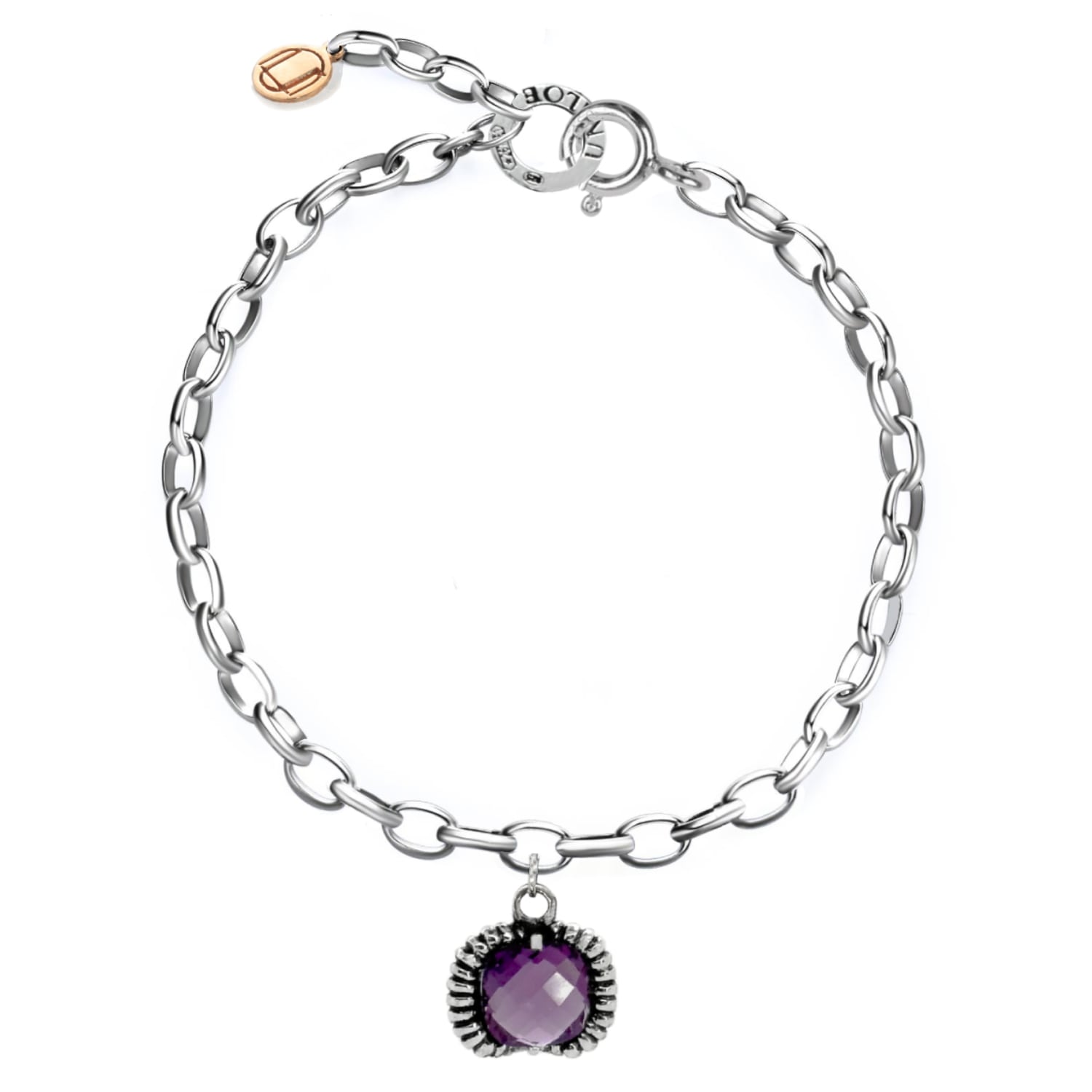 Fantasy Bracelet Silver– Timeless Elegance With Purple Crystal