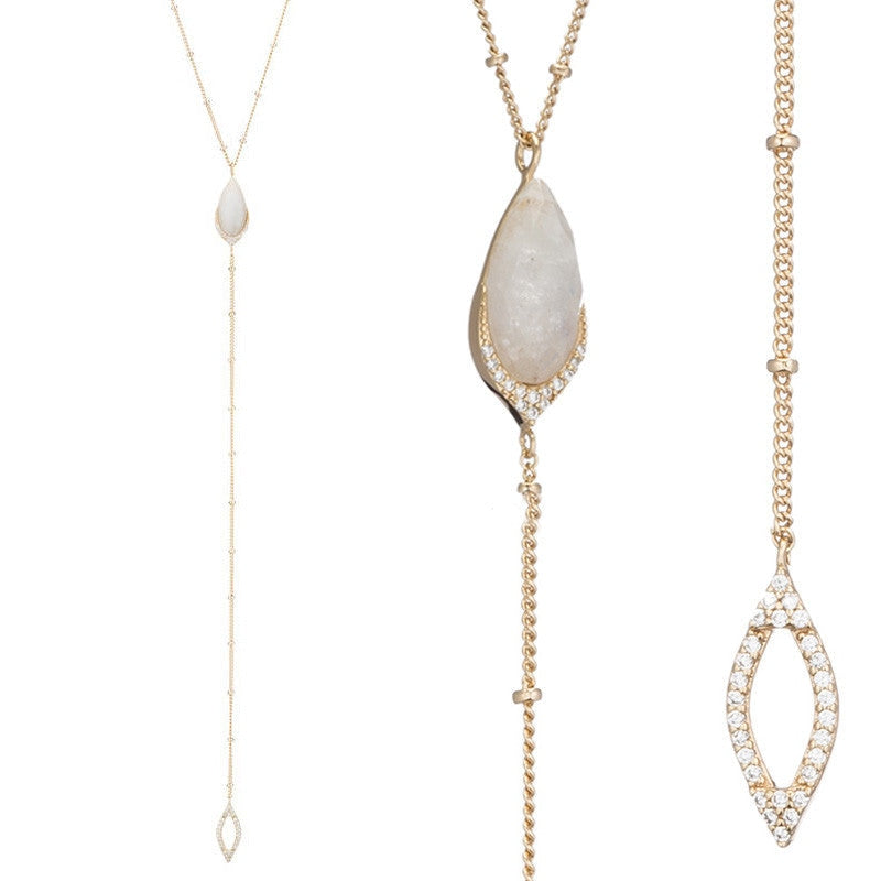 Fay Mediterranean Teardrop Stone Lariat