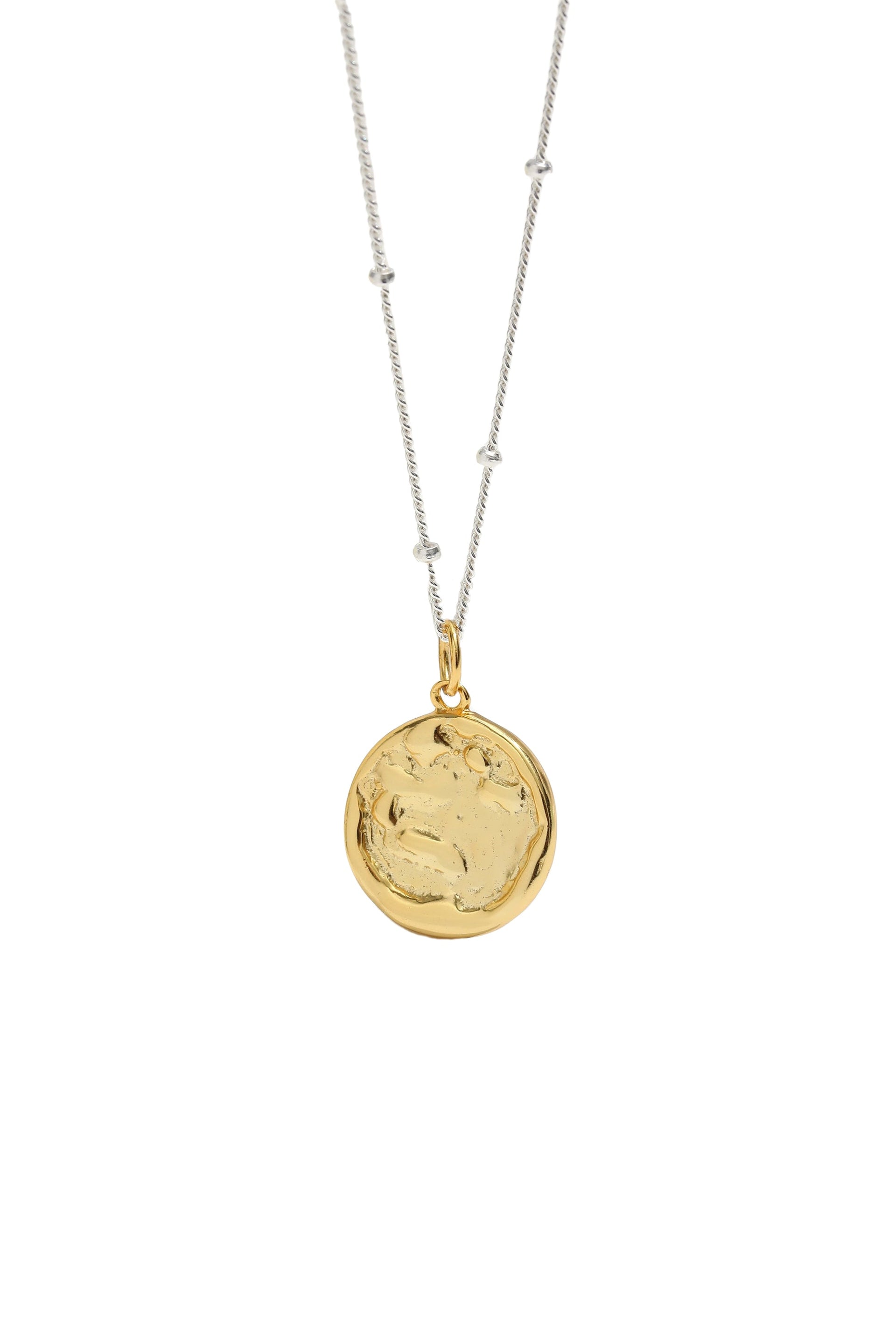 Molten Coin Pendant Necklace