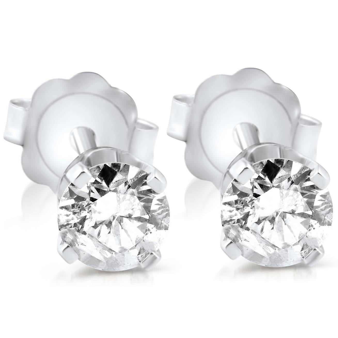 3/8 ct Diamond Studs 14K White Gold
