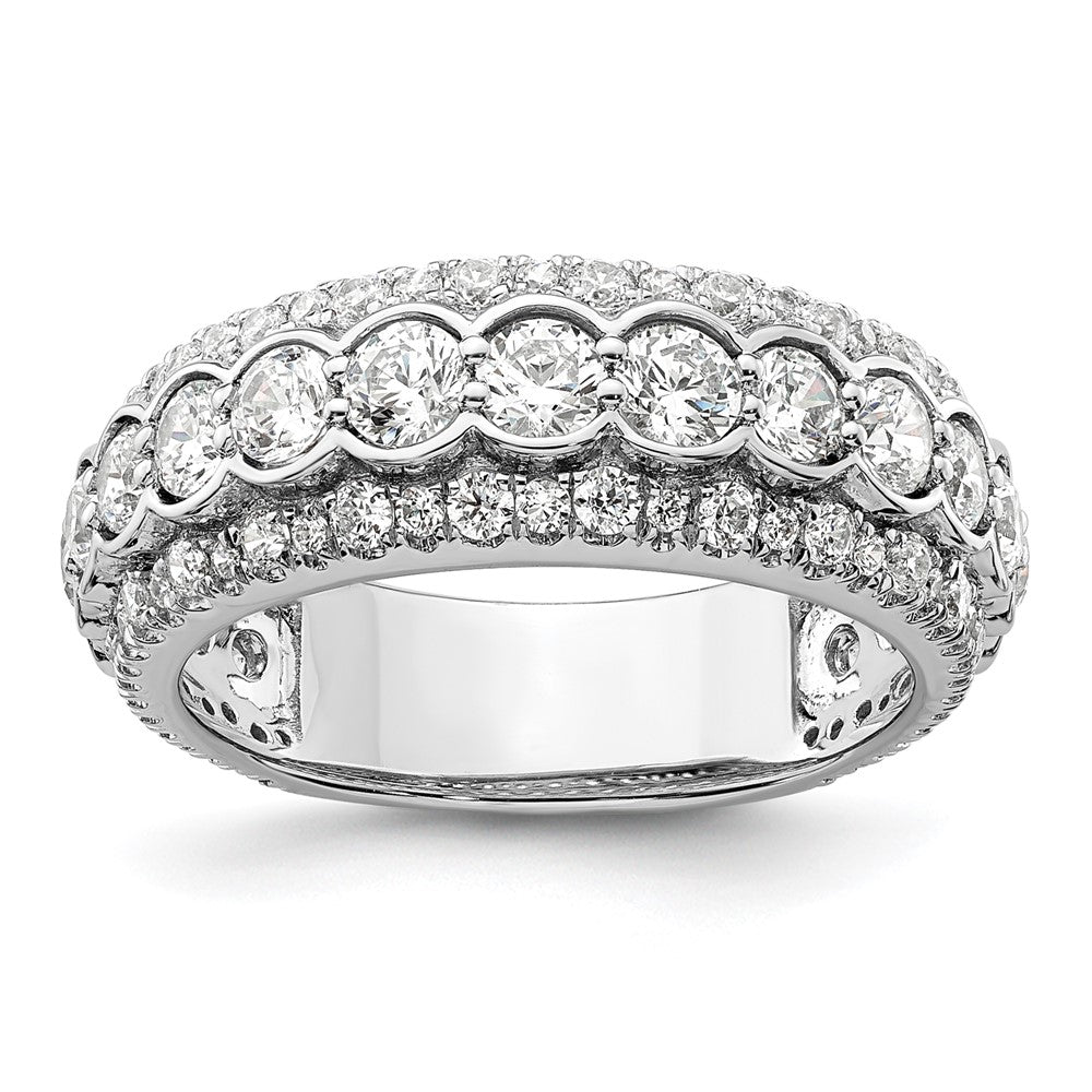 14k White Gold Lab Grown Diamond Wedding Band Ring 2ct Clarity- VS Color- G-H