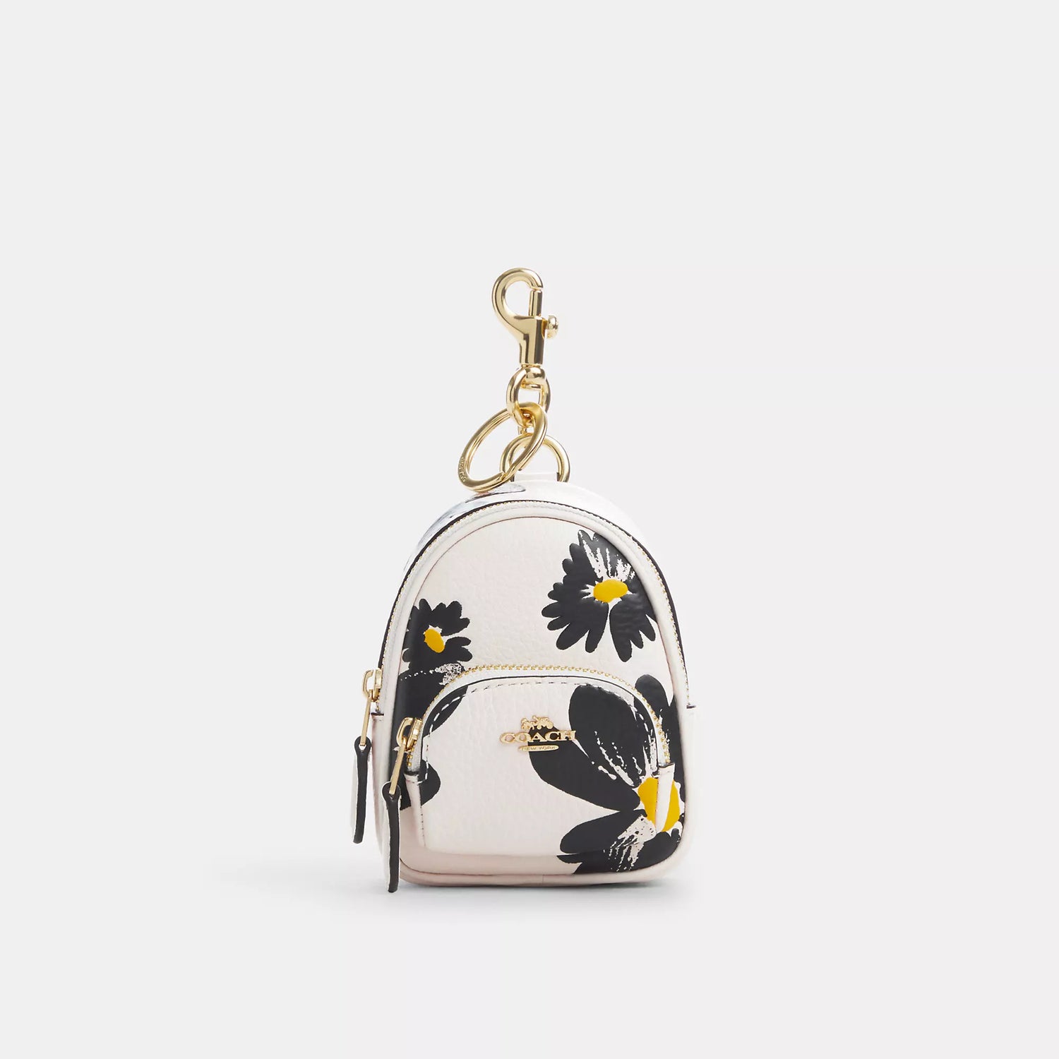 coach backpack with flowers Coach Mini Court Backpack Bag Charm With Floral Print