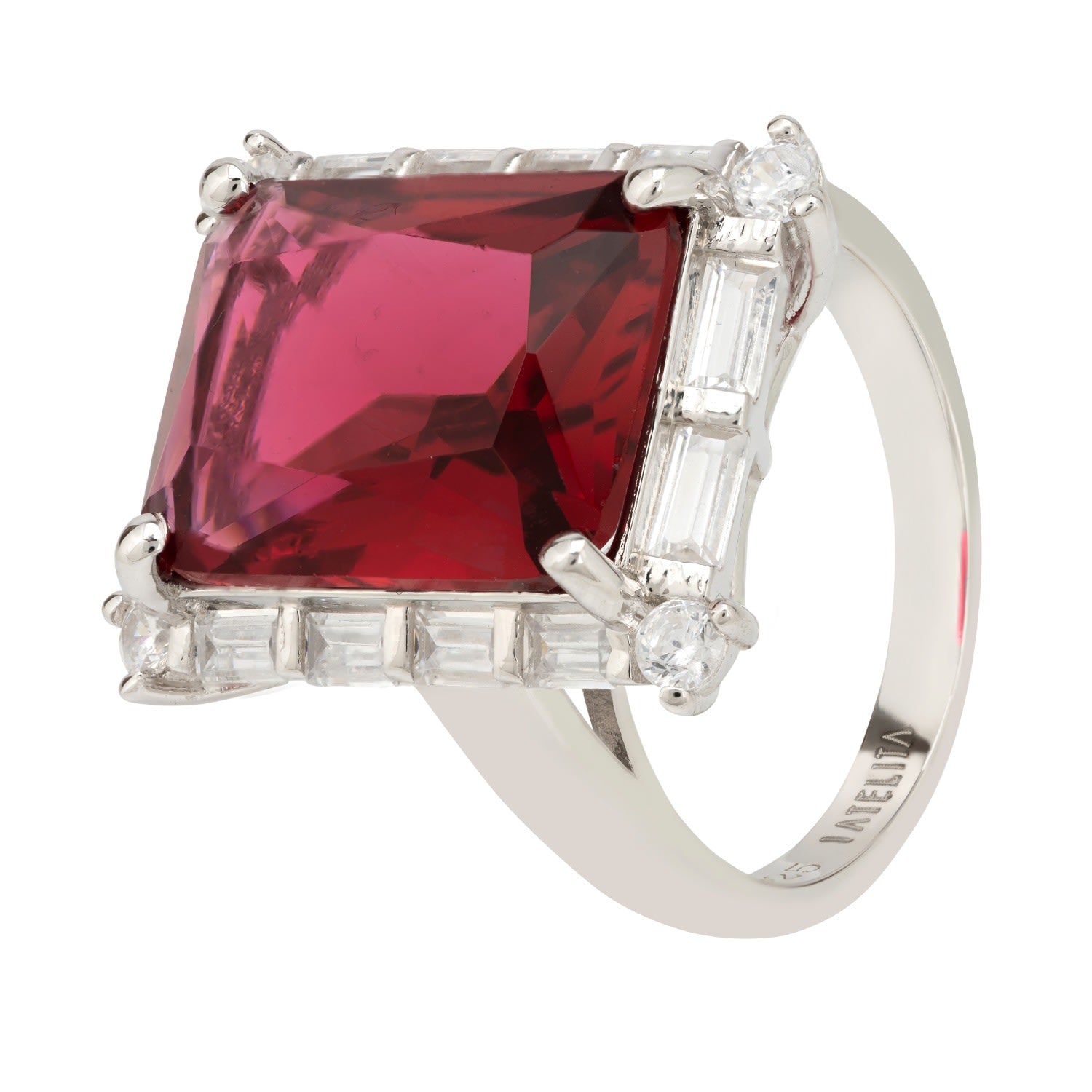 Tudor Silver Ring Ruby