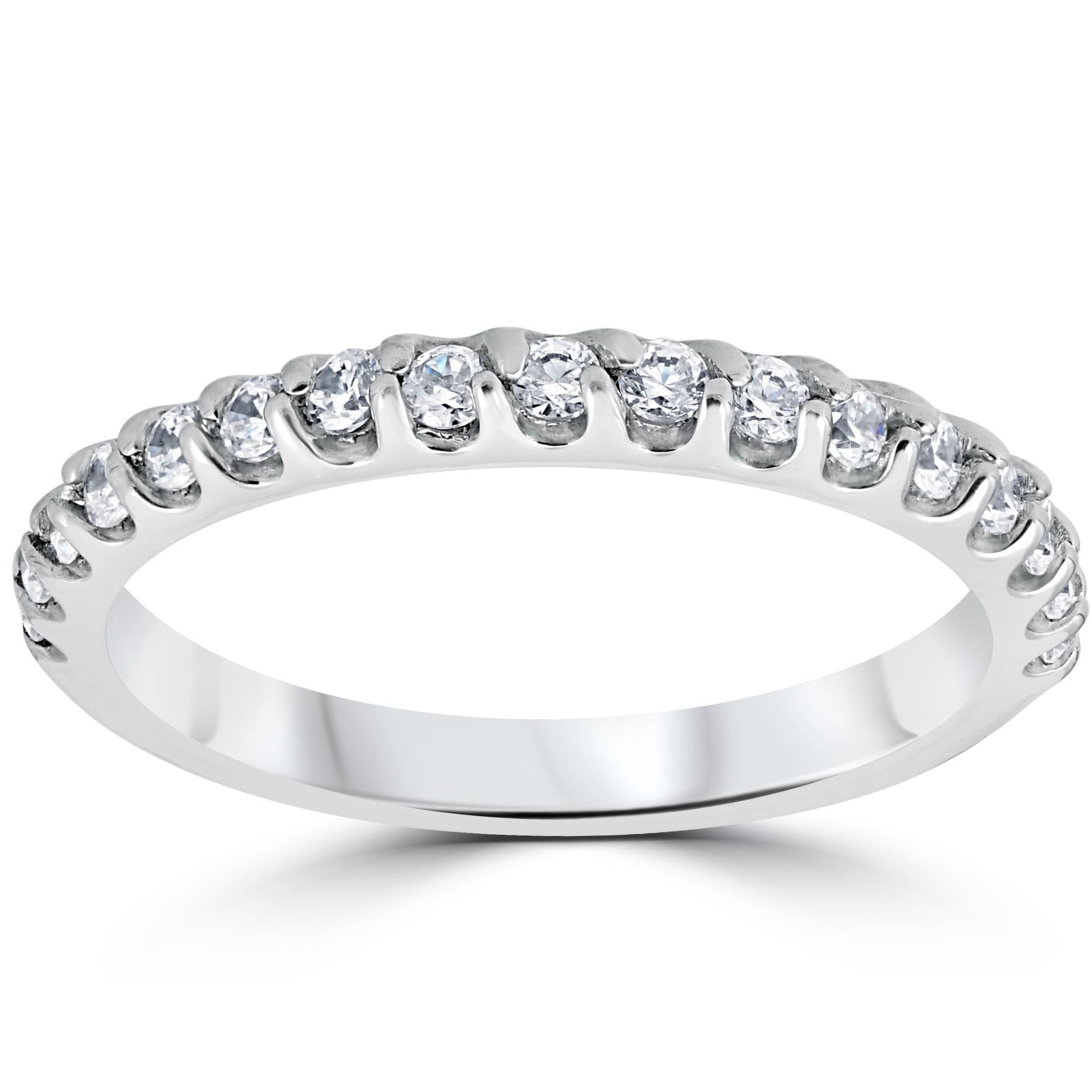 1/2 CT Prong Diamond Wedding Ring 14K White Gold