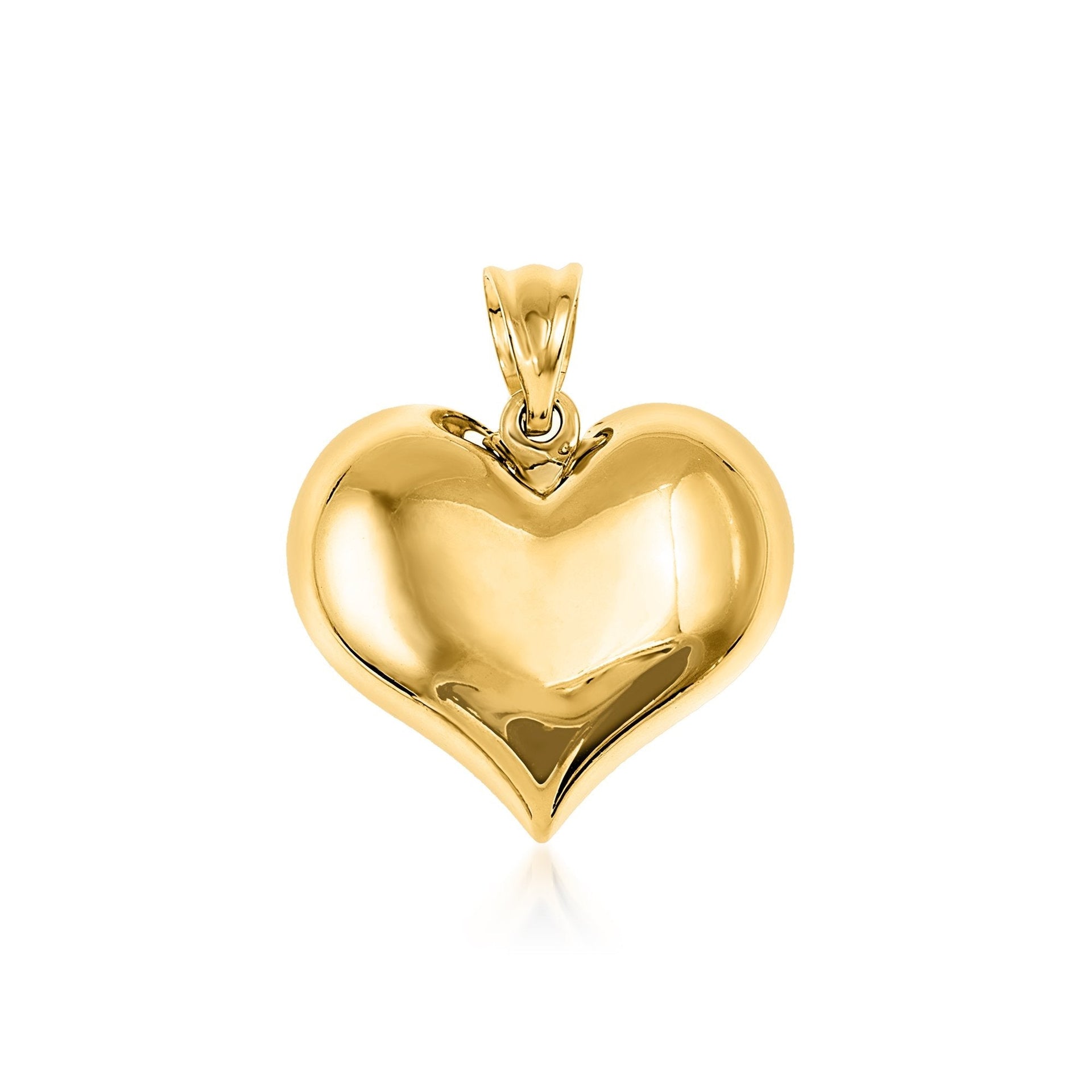 Canaria Fine Jewelry 10kt Yellow Gold Puffed Heart Pendant