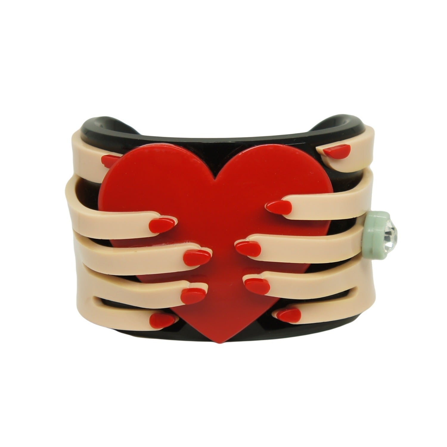 Acrylic Handmade Bracelet Hands & Heart
