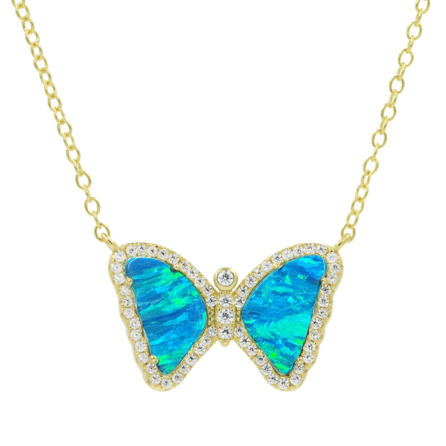 Mini Opal Butterfly Blue