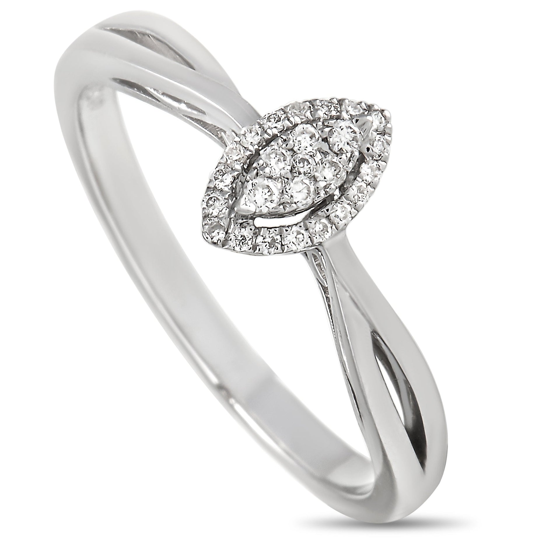 14K White Gold 0.10 ct Diamond Ring