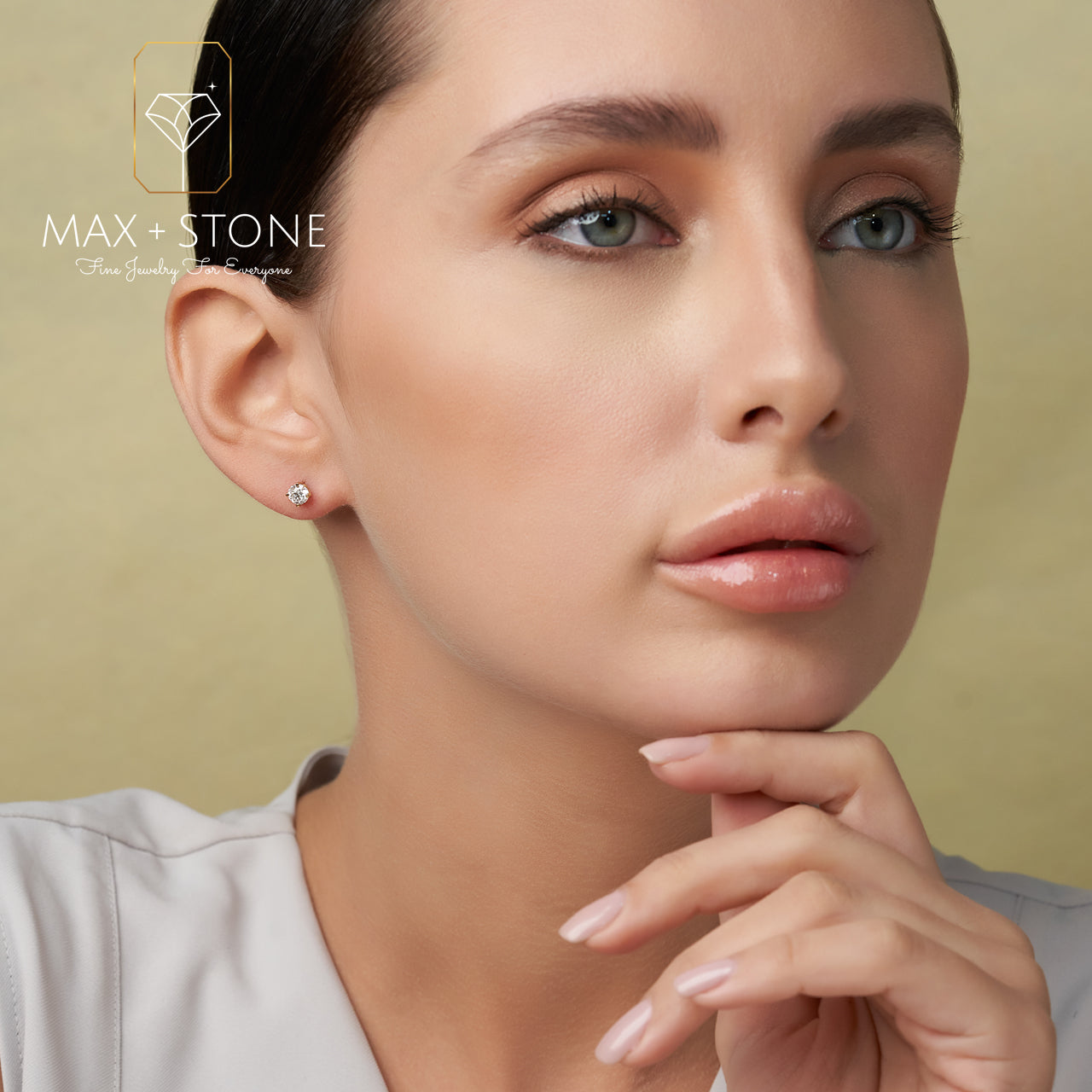 Certified 14k Yellow Gold Lab Grown Diamond Solitaire Stud Earrings (3/4 ct.tw)