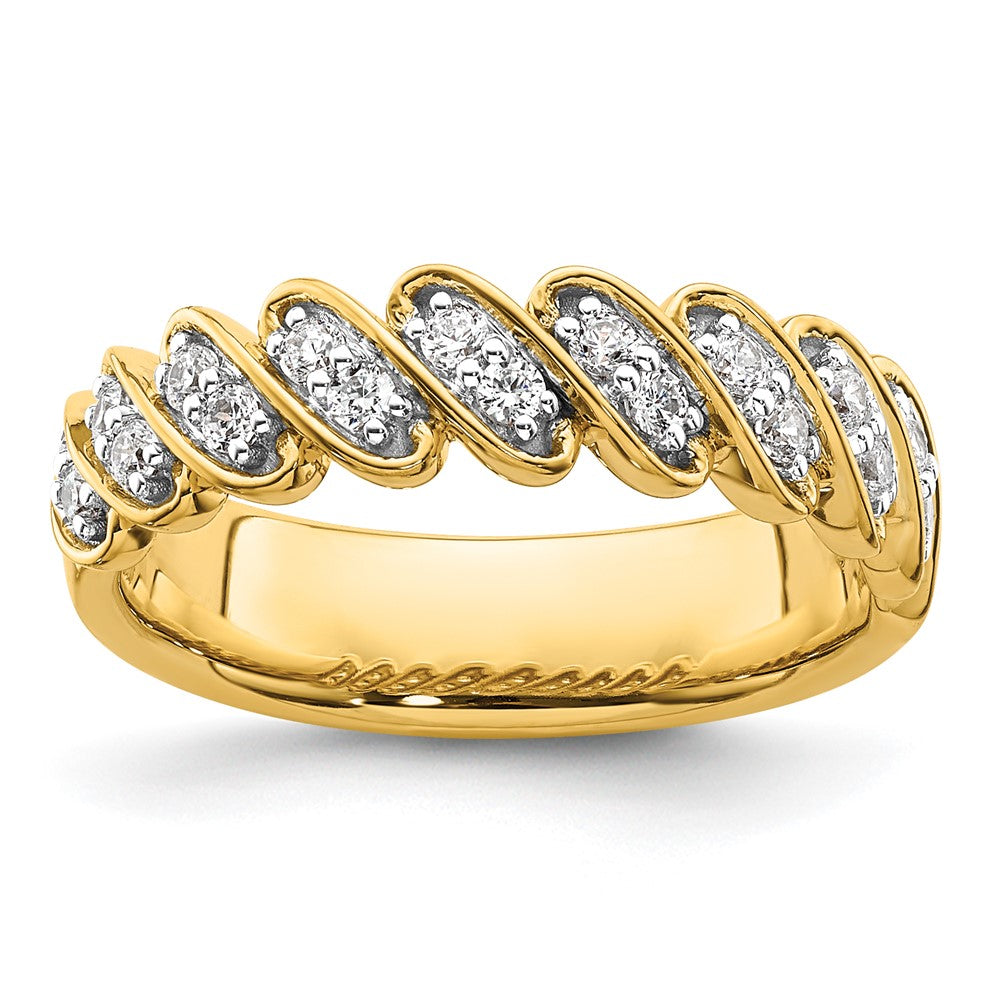 14k Yellow Gold Lab Grown Diamond Wedding Band Ring 0.33ct Clarity- VS Color- G-H