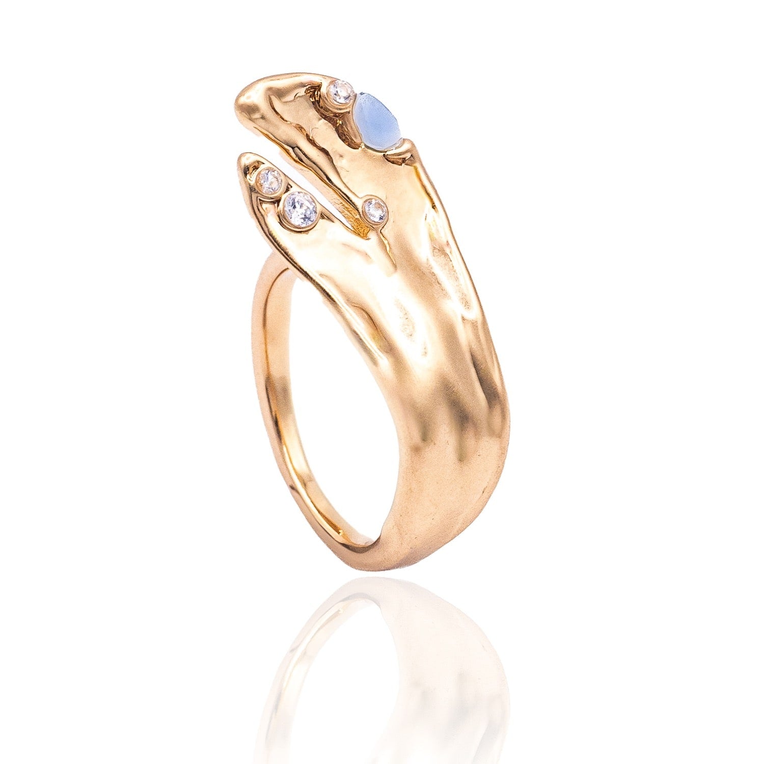 Feather Touch Ring Blue