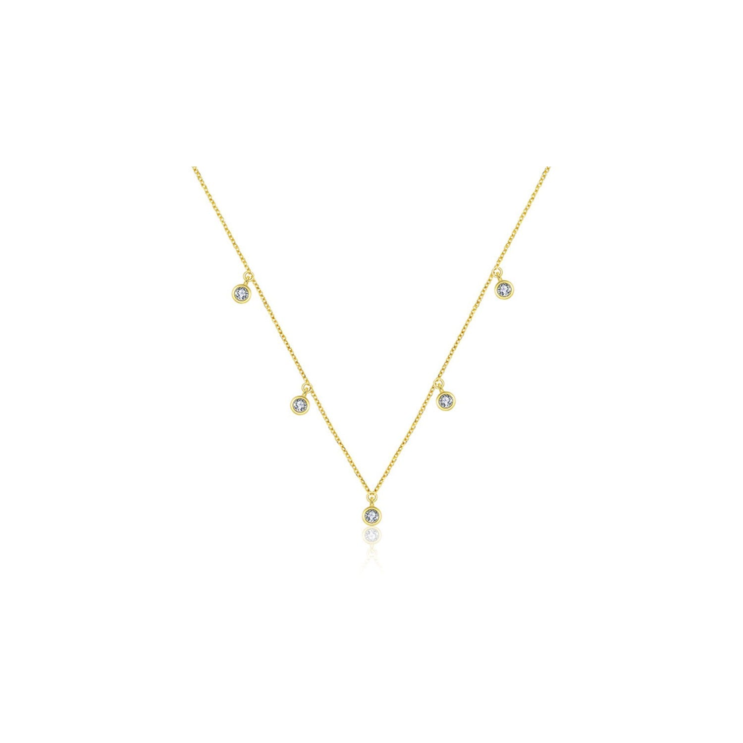 18K Yellow Gold By The Yard Diamond Necklace