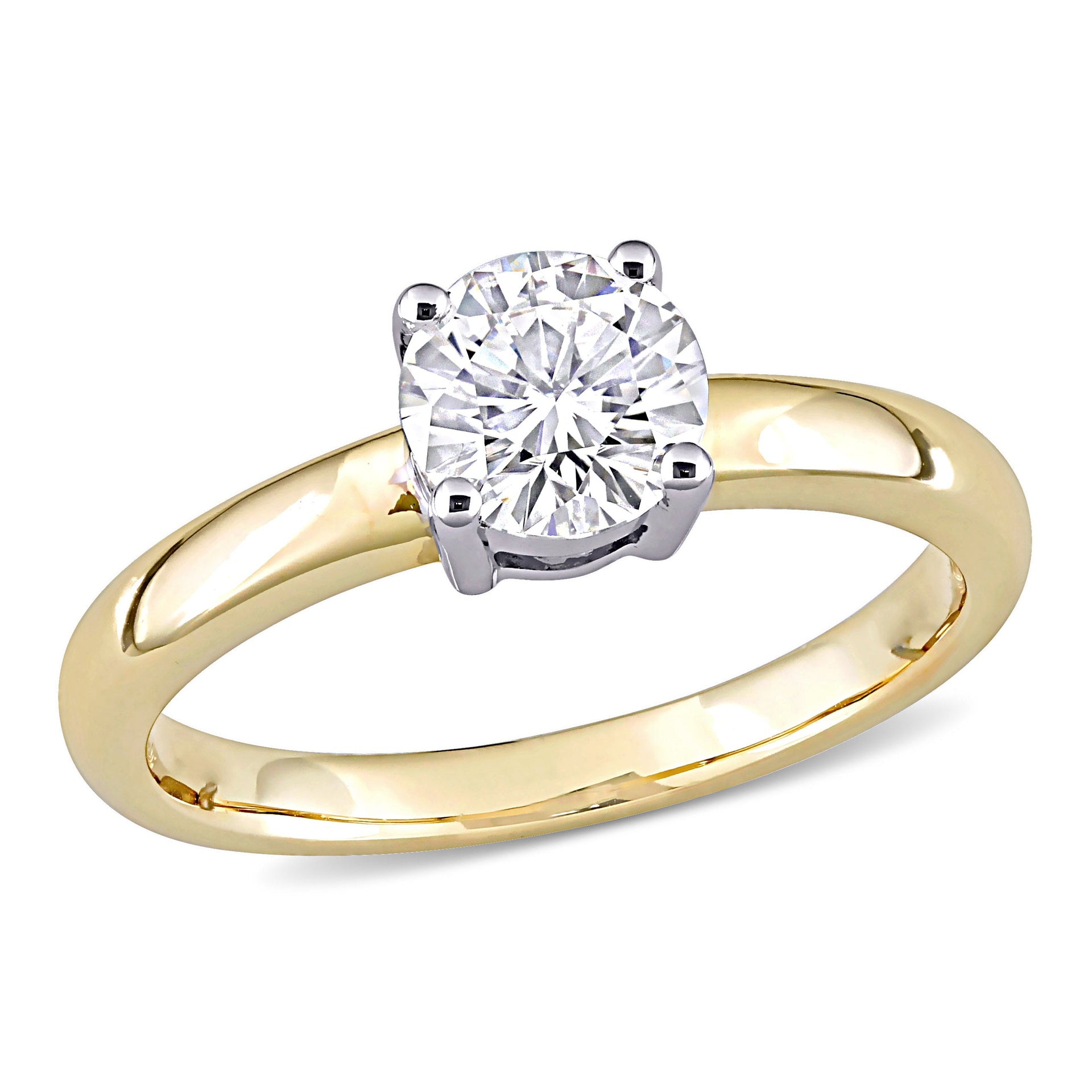 Mimi & Max 3/4ct DEW Created Moissanite Solitaire Ring 14k White Yellow Gold