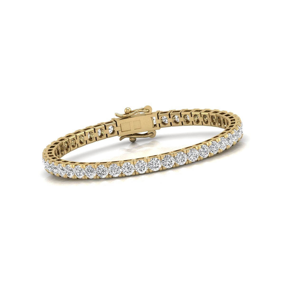 Diana M Lab 9 Carat TW Diamond Tennis Bracelet in 14K YELLOW Gold