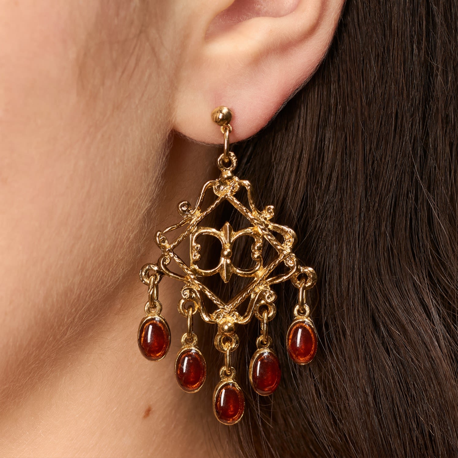 Festival Brown Stone Earring