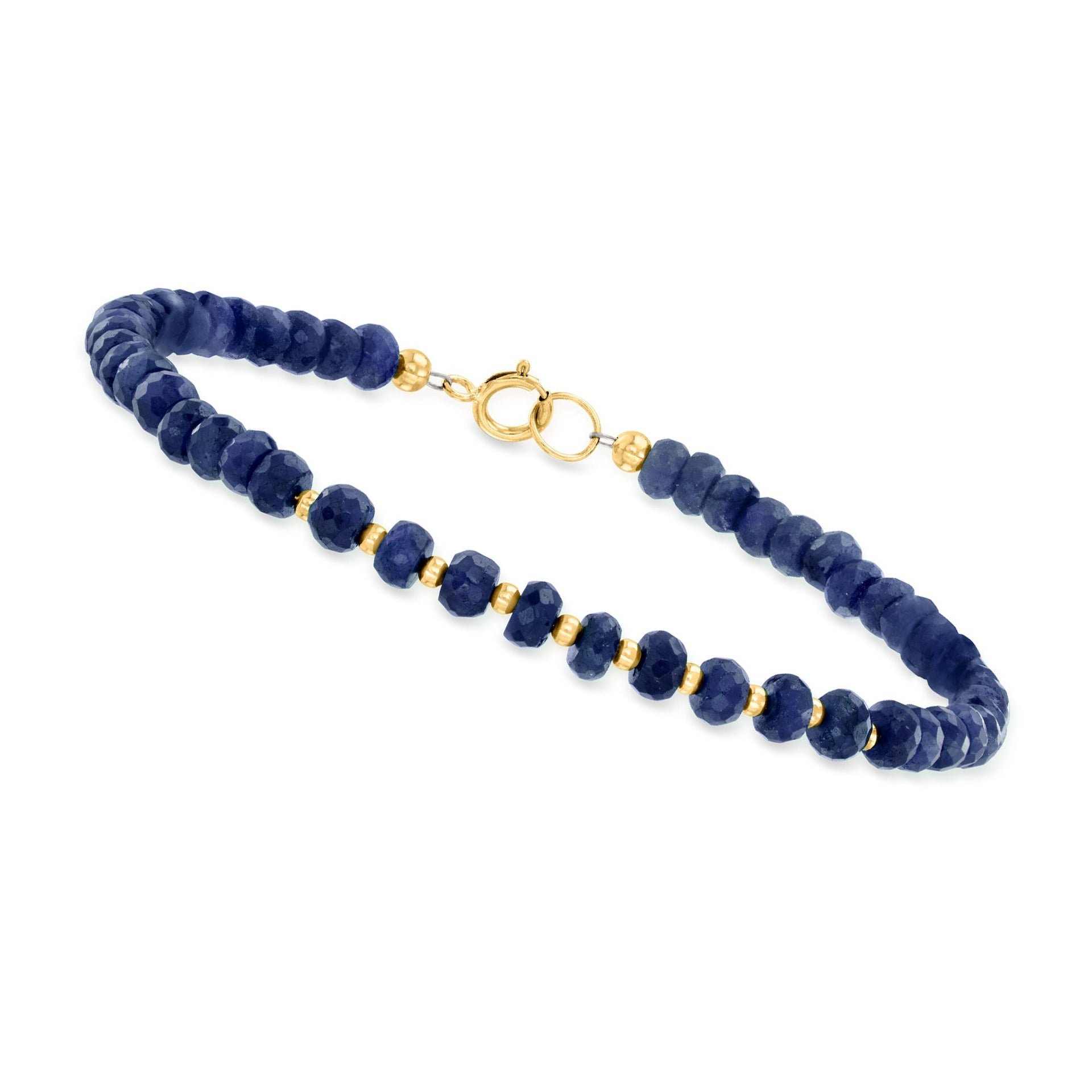 Canaria Fine Jewelry Sapphire Bead Bracelet in 10kt Yellow Gold