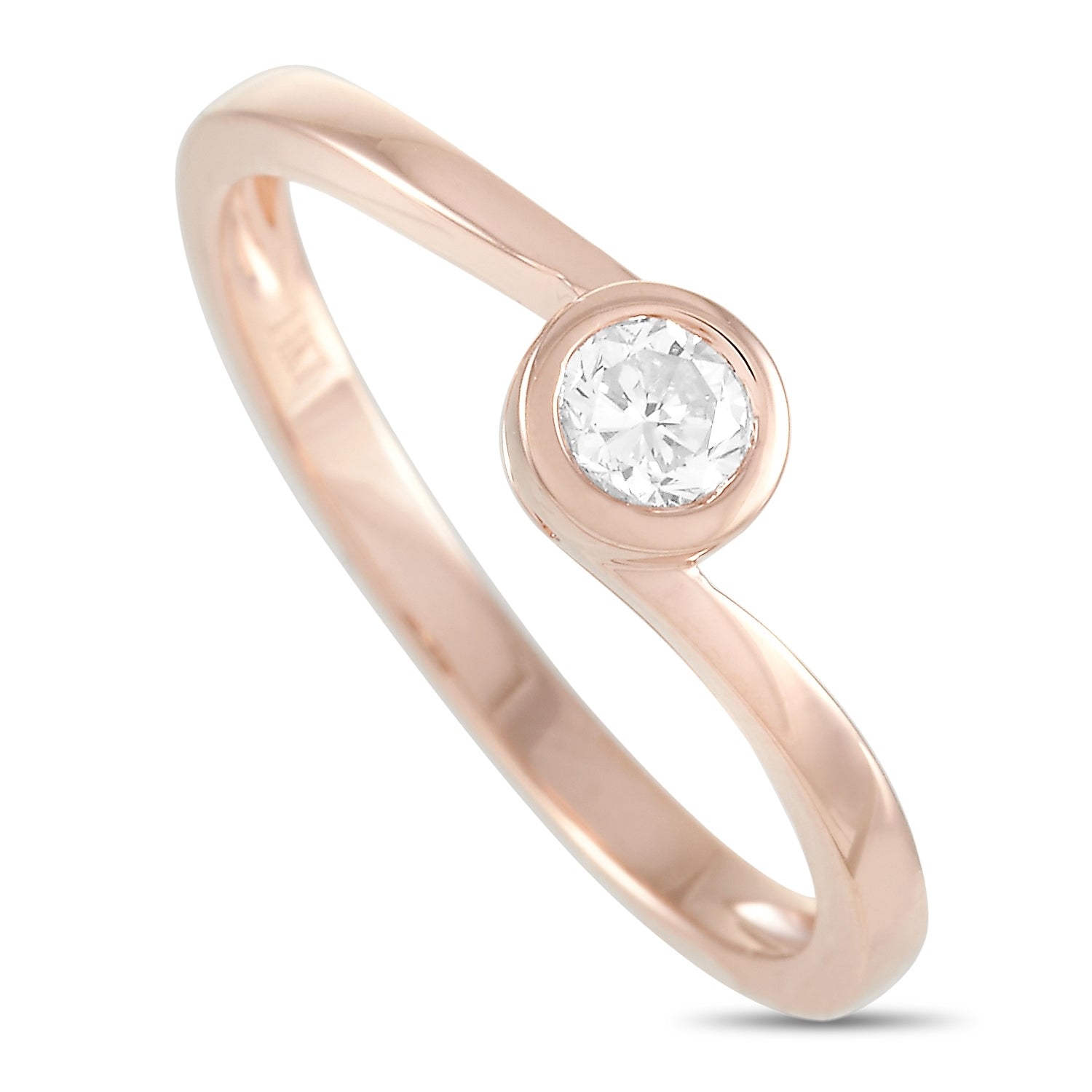 14K Rose Gold 0.26 ct Diamond Ring