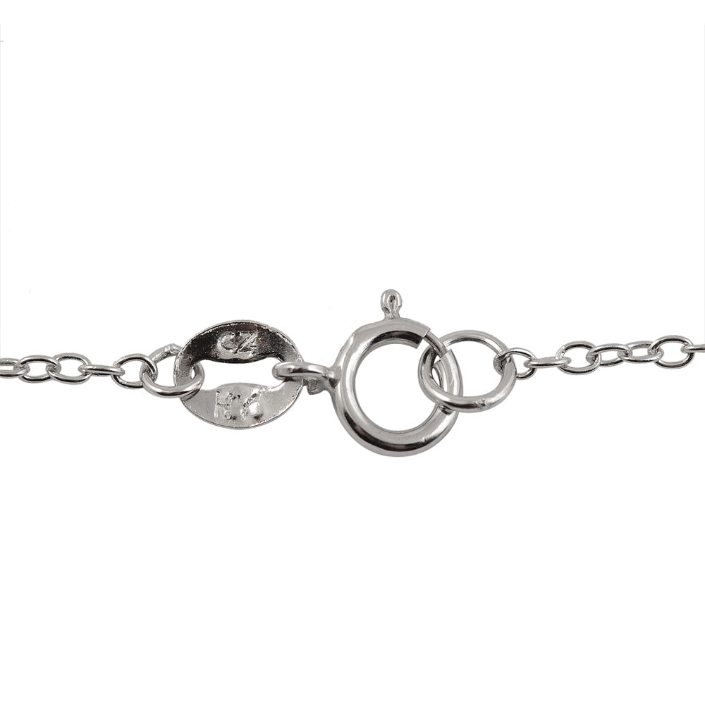 Sterling Silver White Cubic Zirconia Pendant