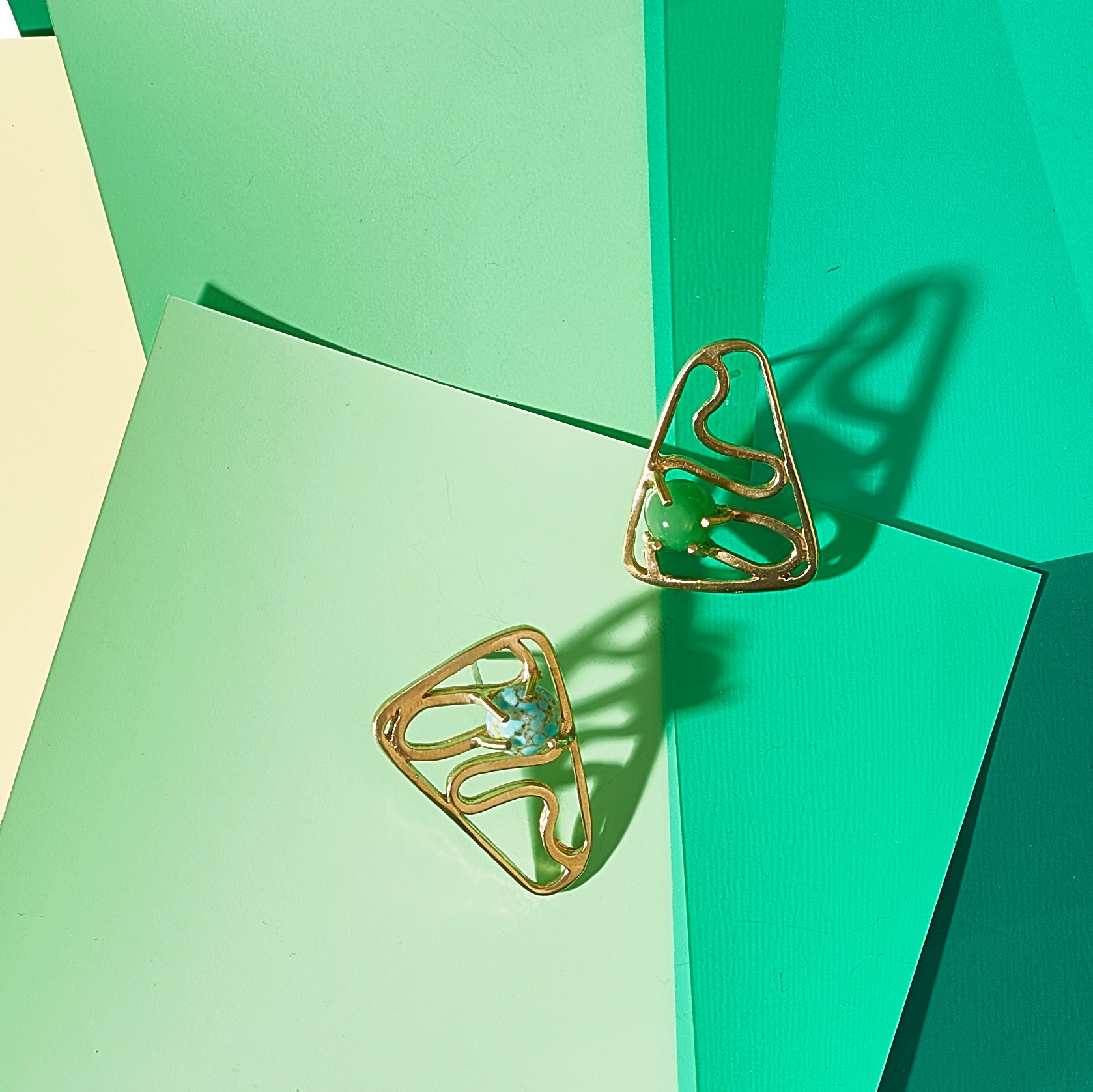 Oceanic Earring In Pine/Sky